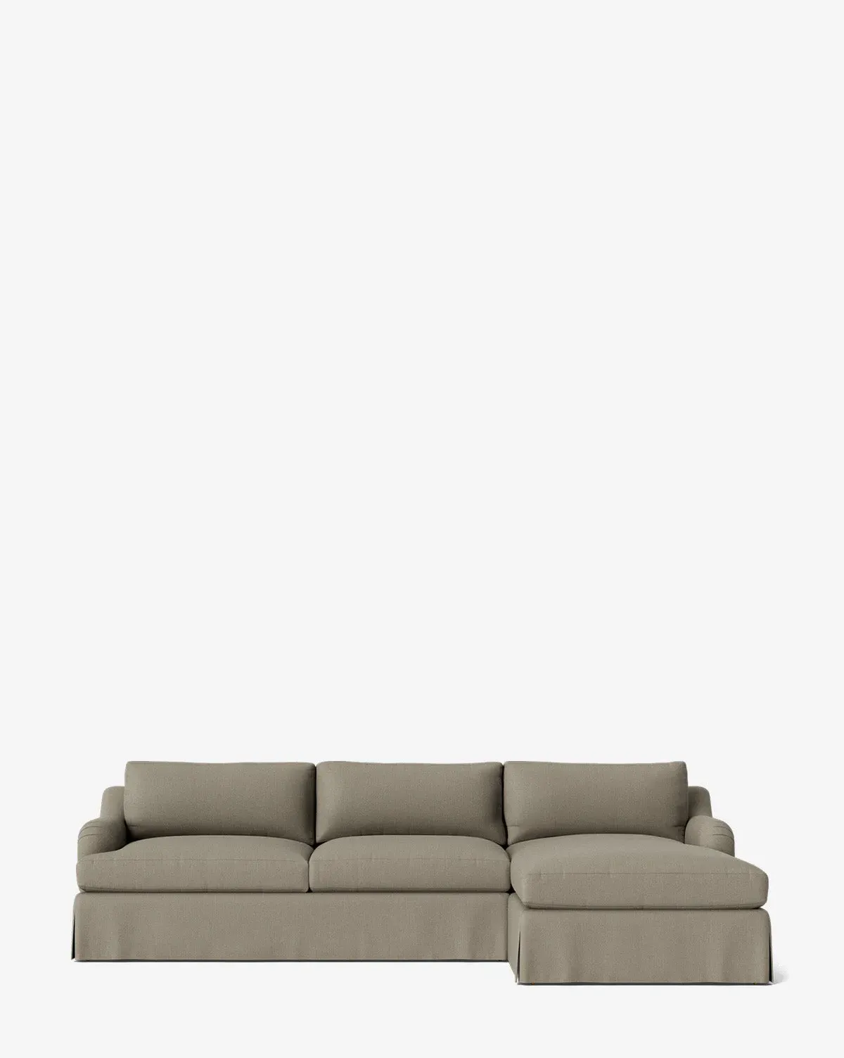 Lucille Left-Facing Chaise Sectional - Cement, Belgian Linen product