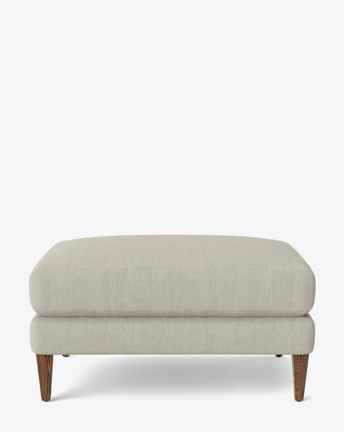 Lucille Ottoman - Basalt Belgian Linen, Brown Oak product
