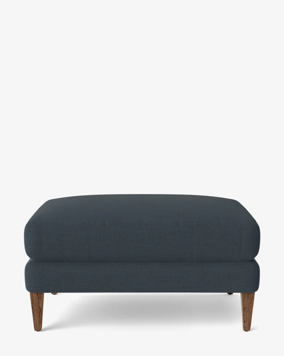 Lucille Ottoman - Ink Linen, Brown Oak product