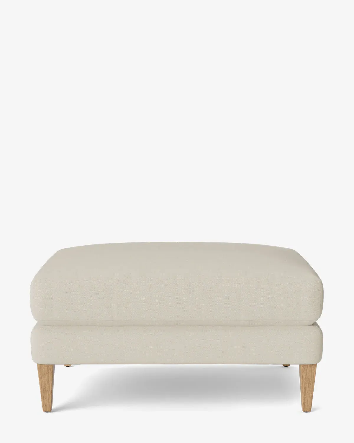 Lucille Ottoman - Sea Salt Perennials, Natural Oak product