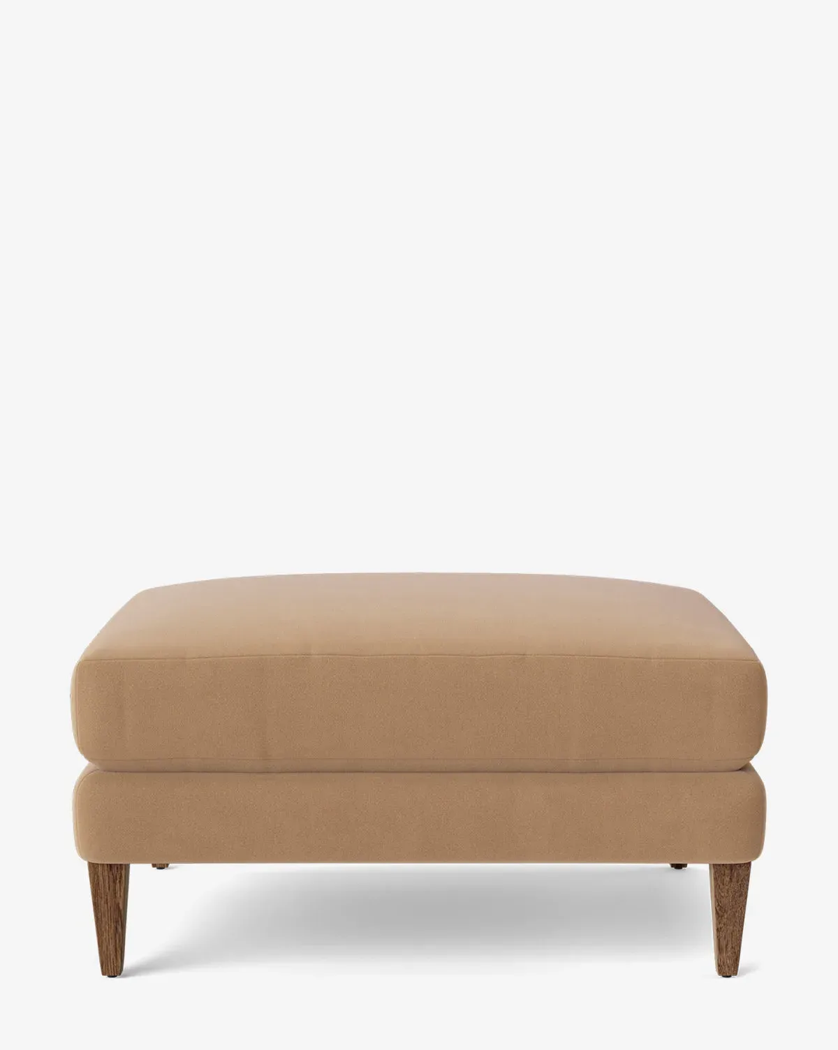 Lucille Ottoman - Toffee Velvet, Brown Oak product