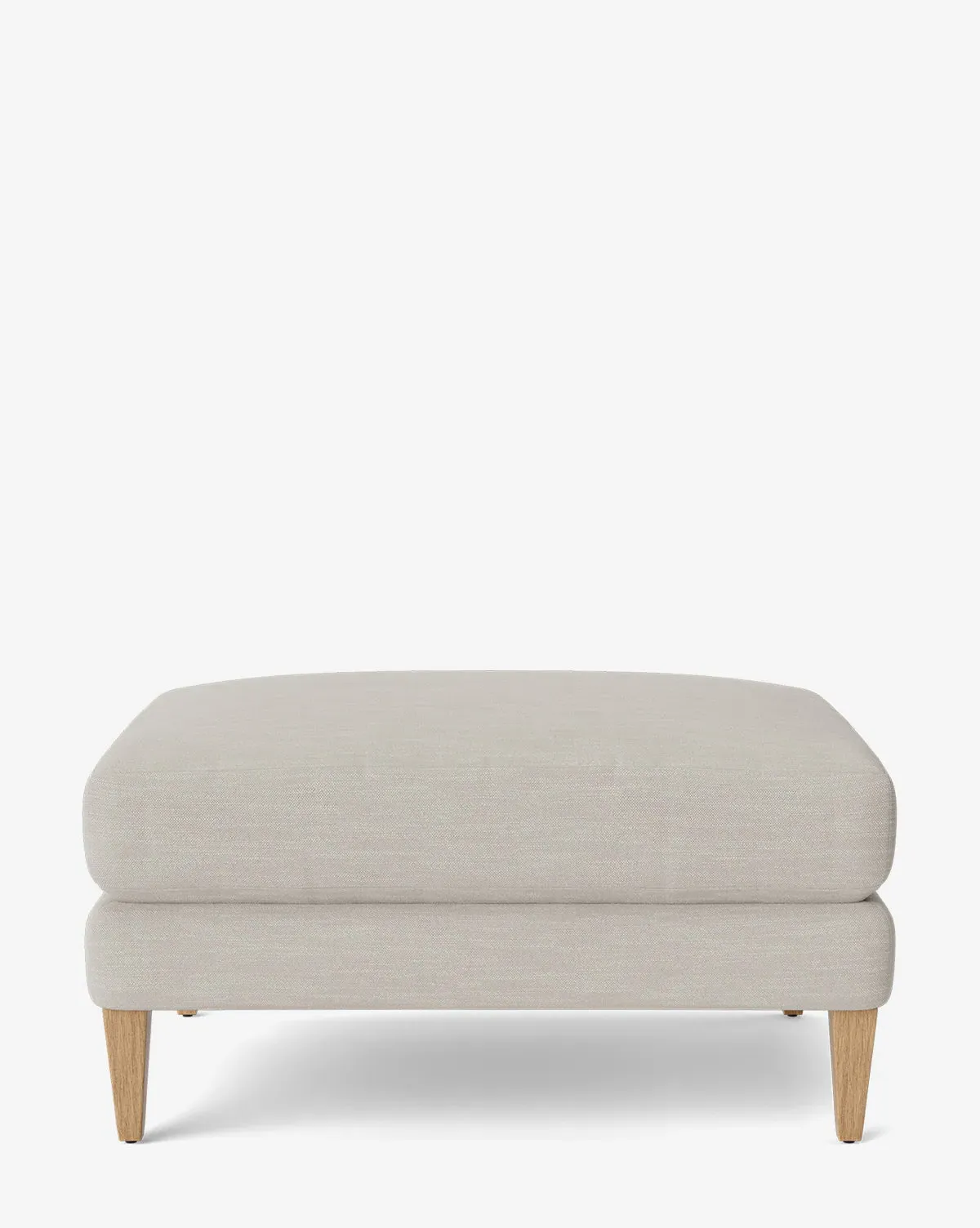 Lucille Ottoman - White Sands, Natural Oak product