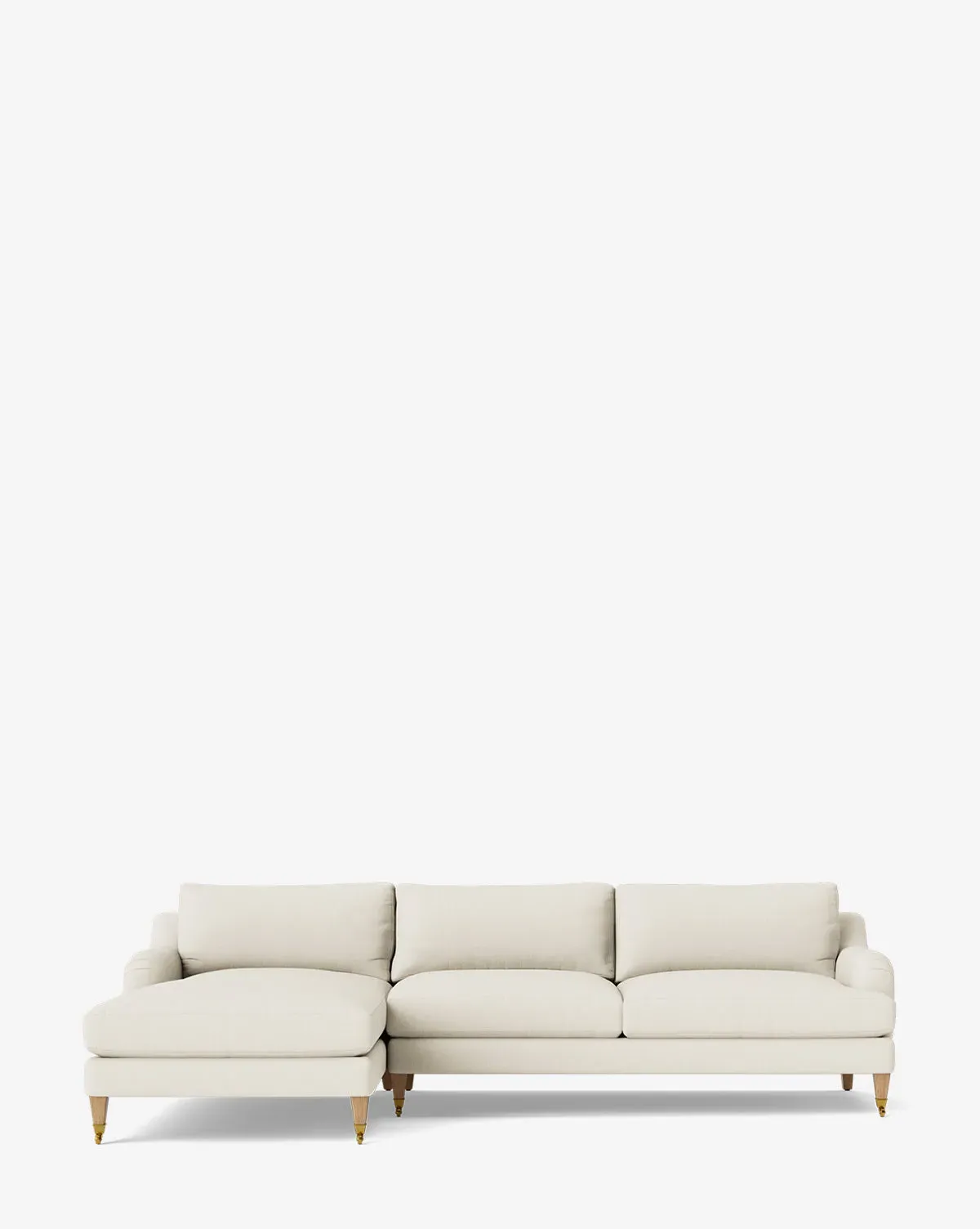 Lucille Right Chaise Sectional - Belgian Linen, Oak product
