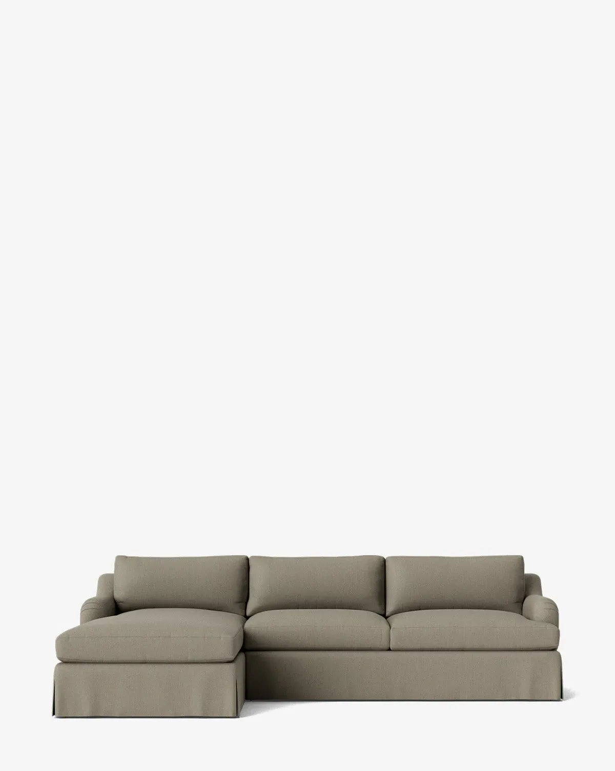 Lucille Right-Facing Chaise Sectional - Cement, Belgian Linen product