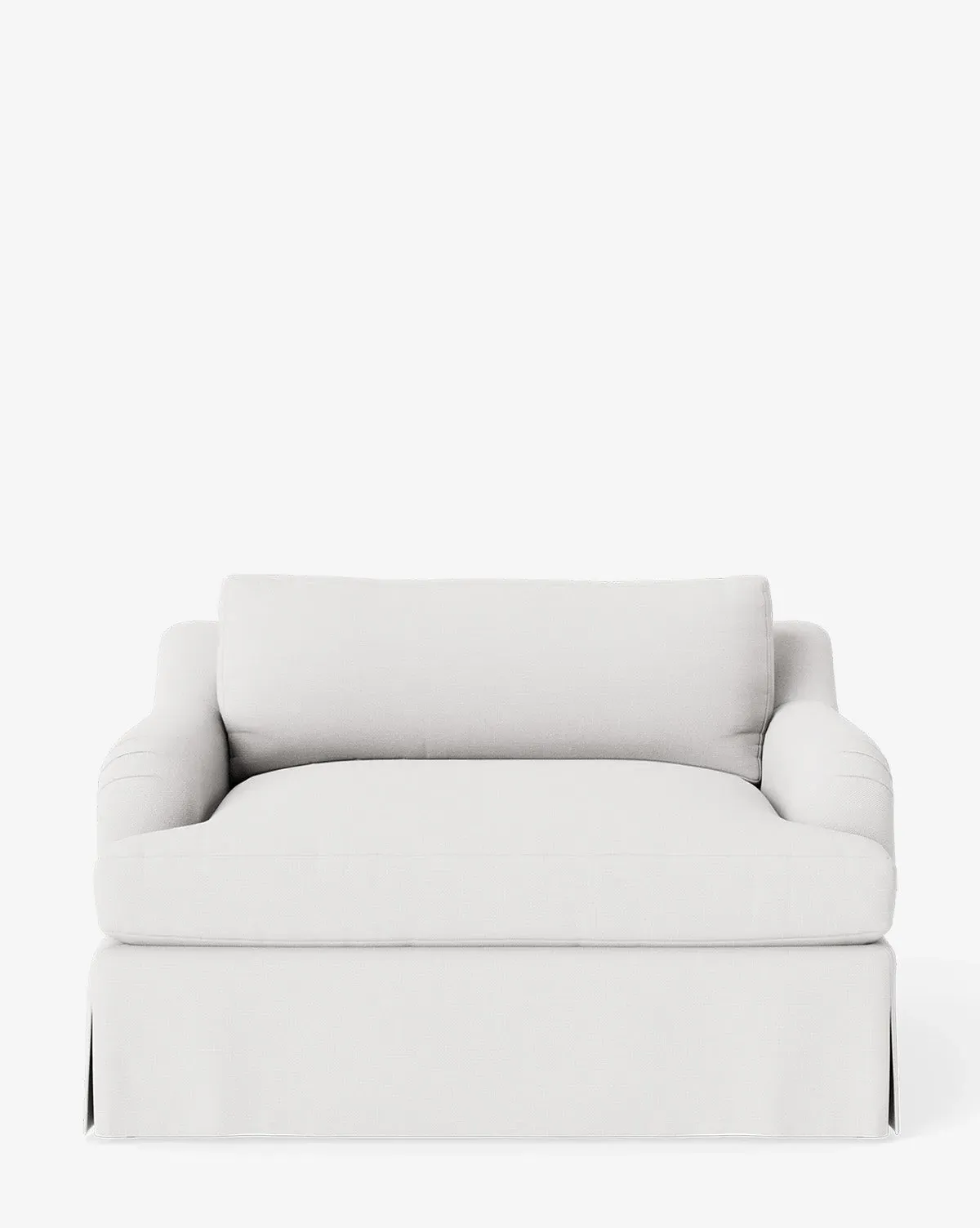 Lucille Skirted English Roll Arm Chair and a Half - Gardenia product