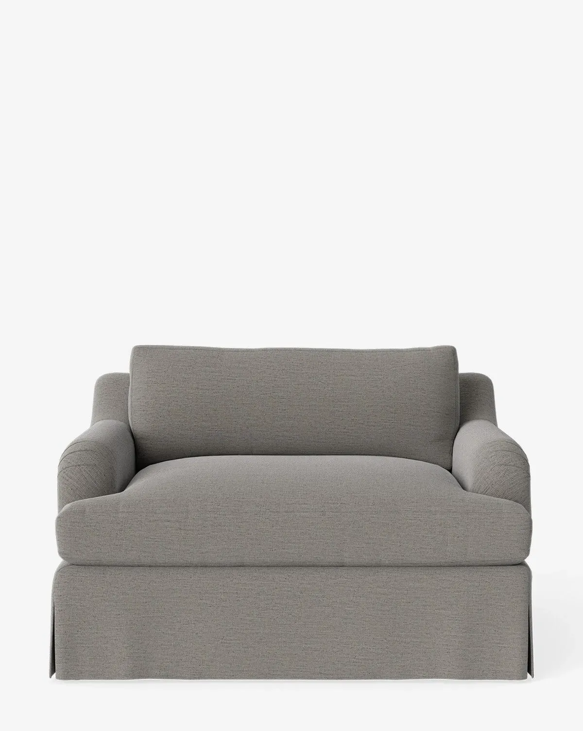 Lucille Skirted English Roll Arm Chair and a Half - Gray, Crypton product