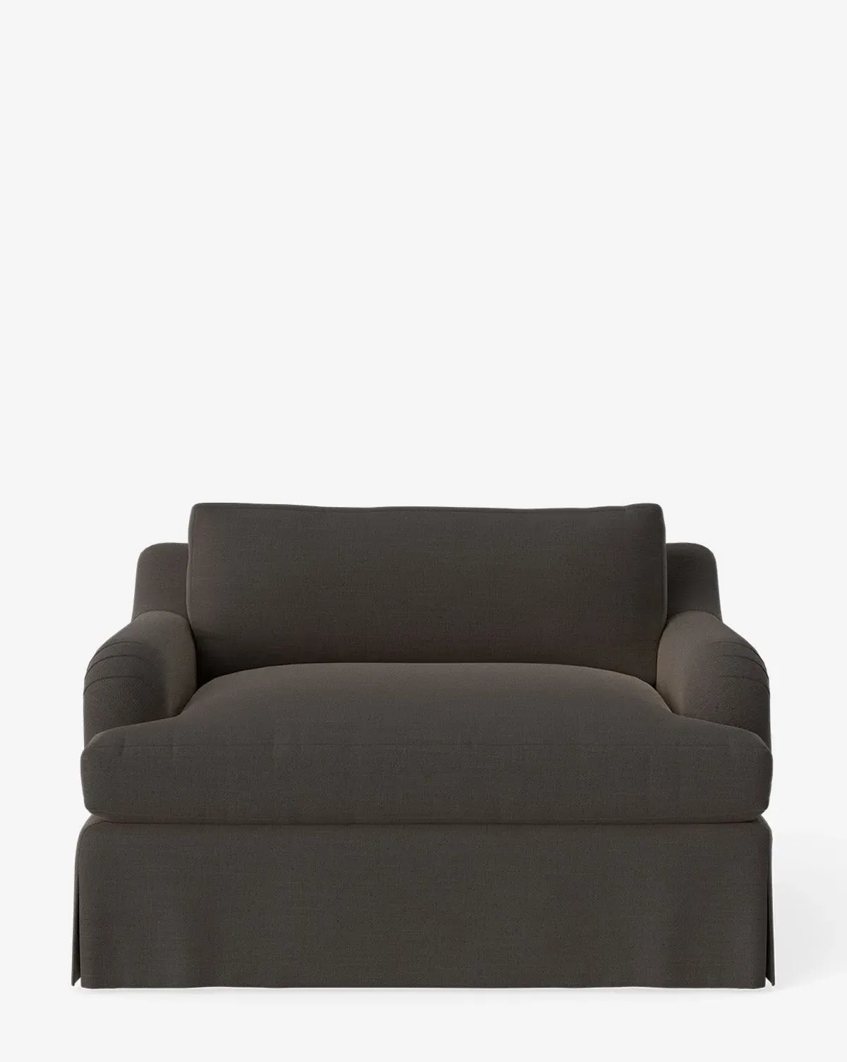 Lucille Skirted English Roll Arm Chair and a Half - Linen product
