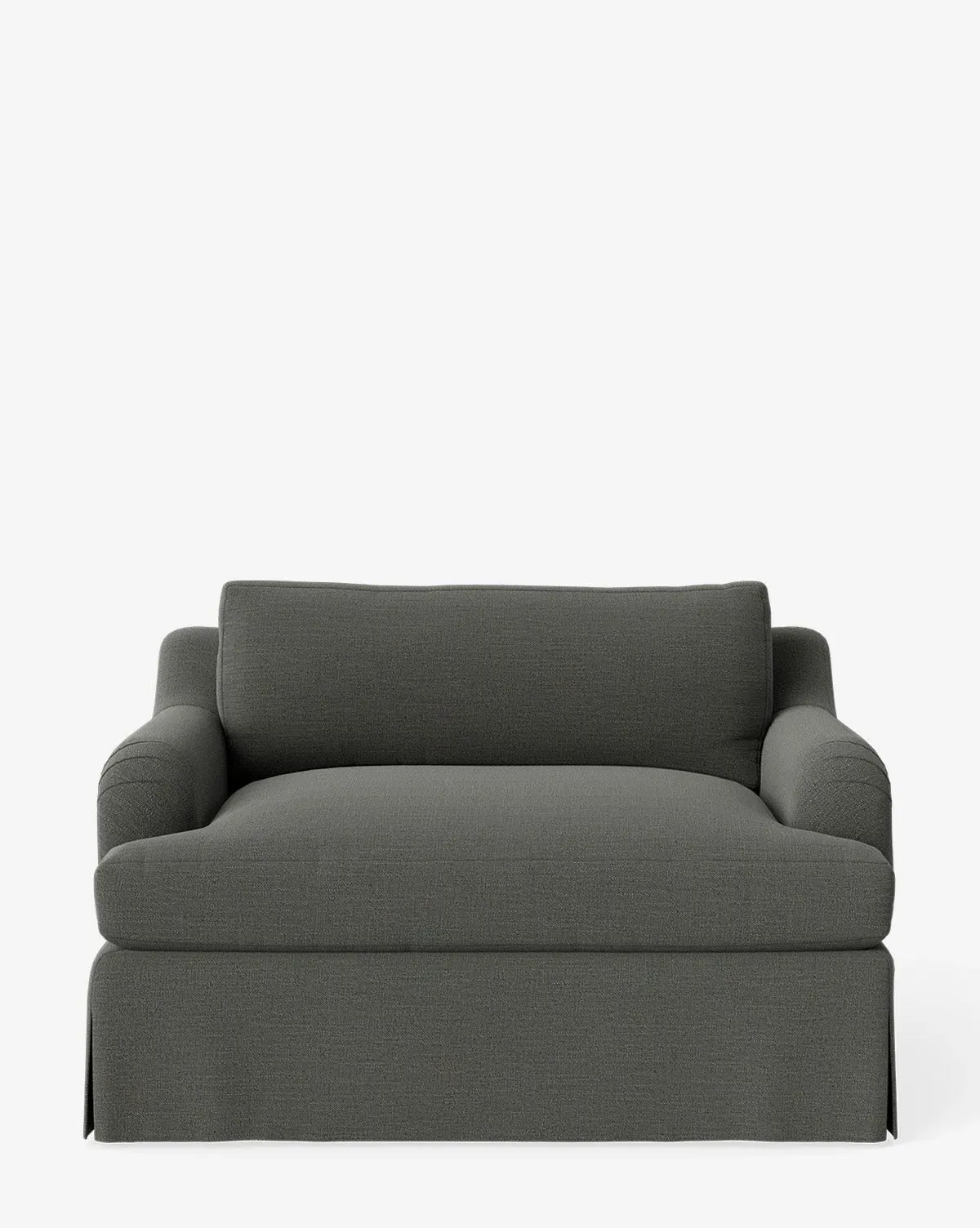 Lucille Skirted English Roll Arm Chair and a Half - Midnight, Crypton product