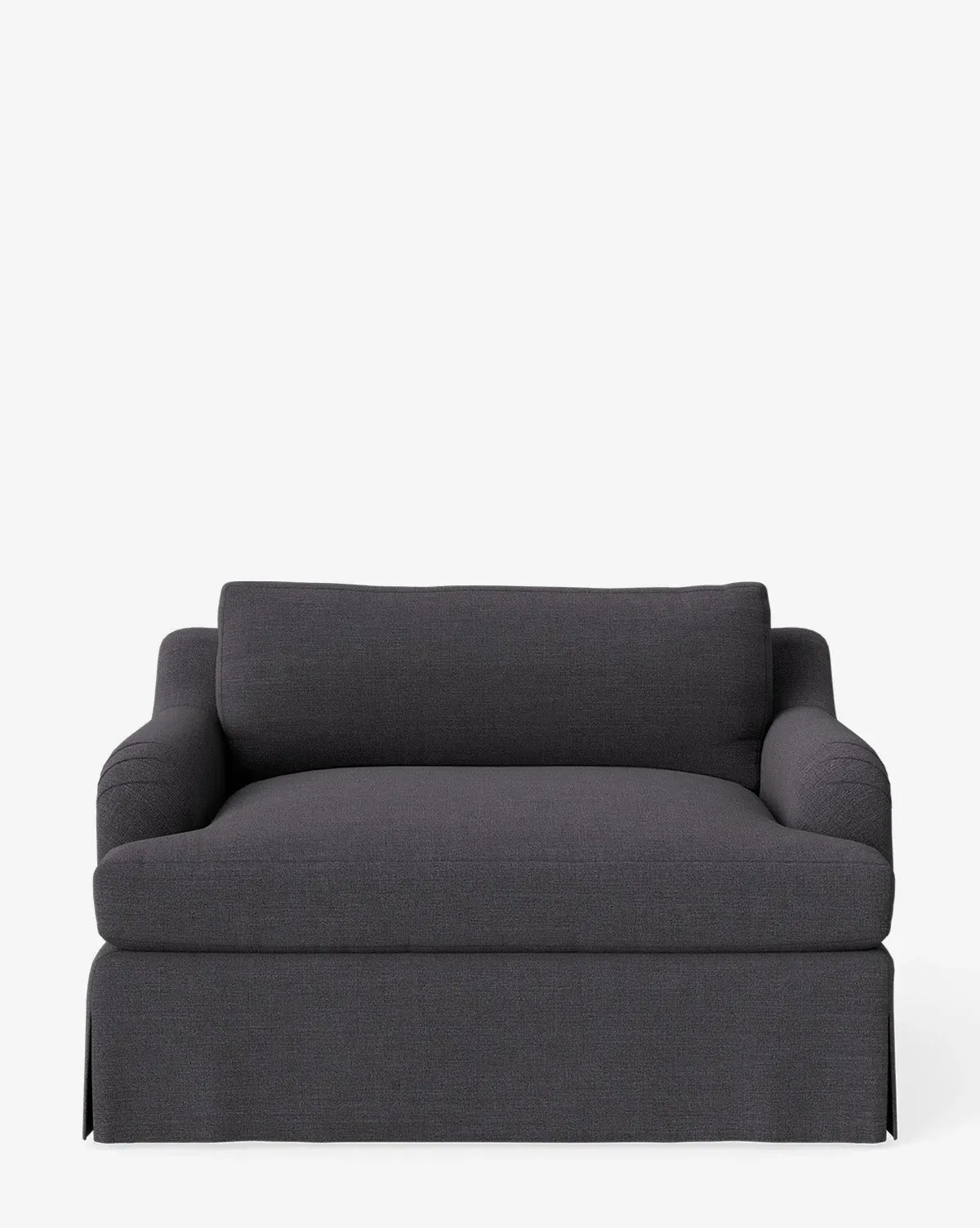 Lucille Skirted English Roll Arm Chair and a Half - Slate, Crypton product