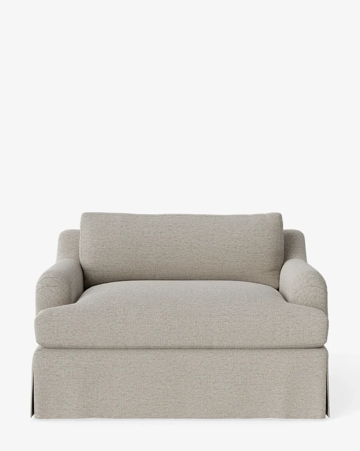 Lucille Skirted English Roll Arm Chair and a Half - Twine, Crypton product