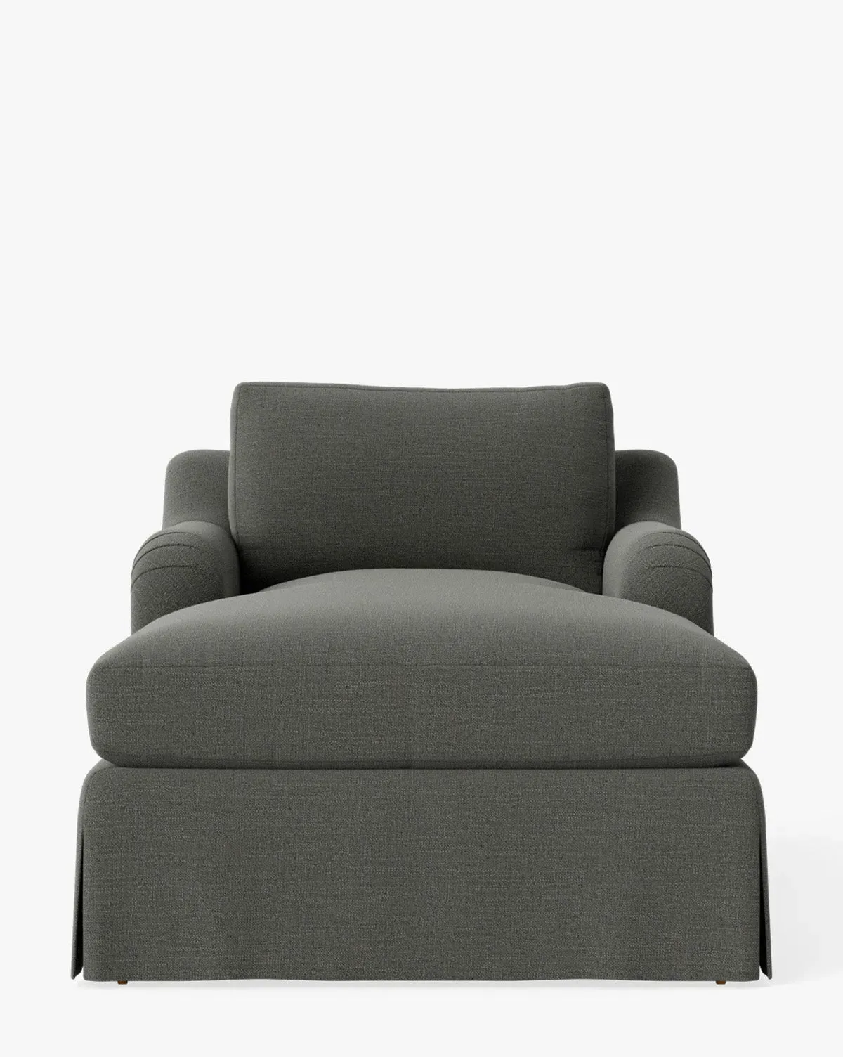 Lucille Skirted English Roll Arm Chaise Lounge - Midnight, Crypton product