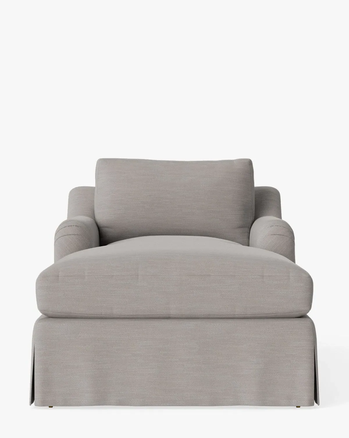 Lucille Skirted English Roll Arm Chaise Lounge - Nickel, Perennials product