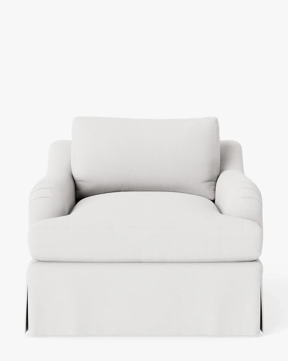 Lucille Skirted English Roll Arm Lounge Chair - Gardenia, Perennials product