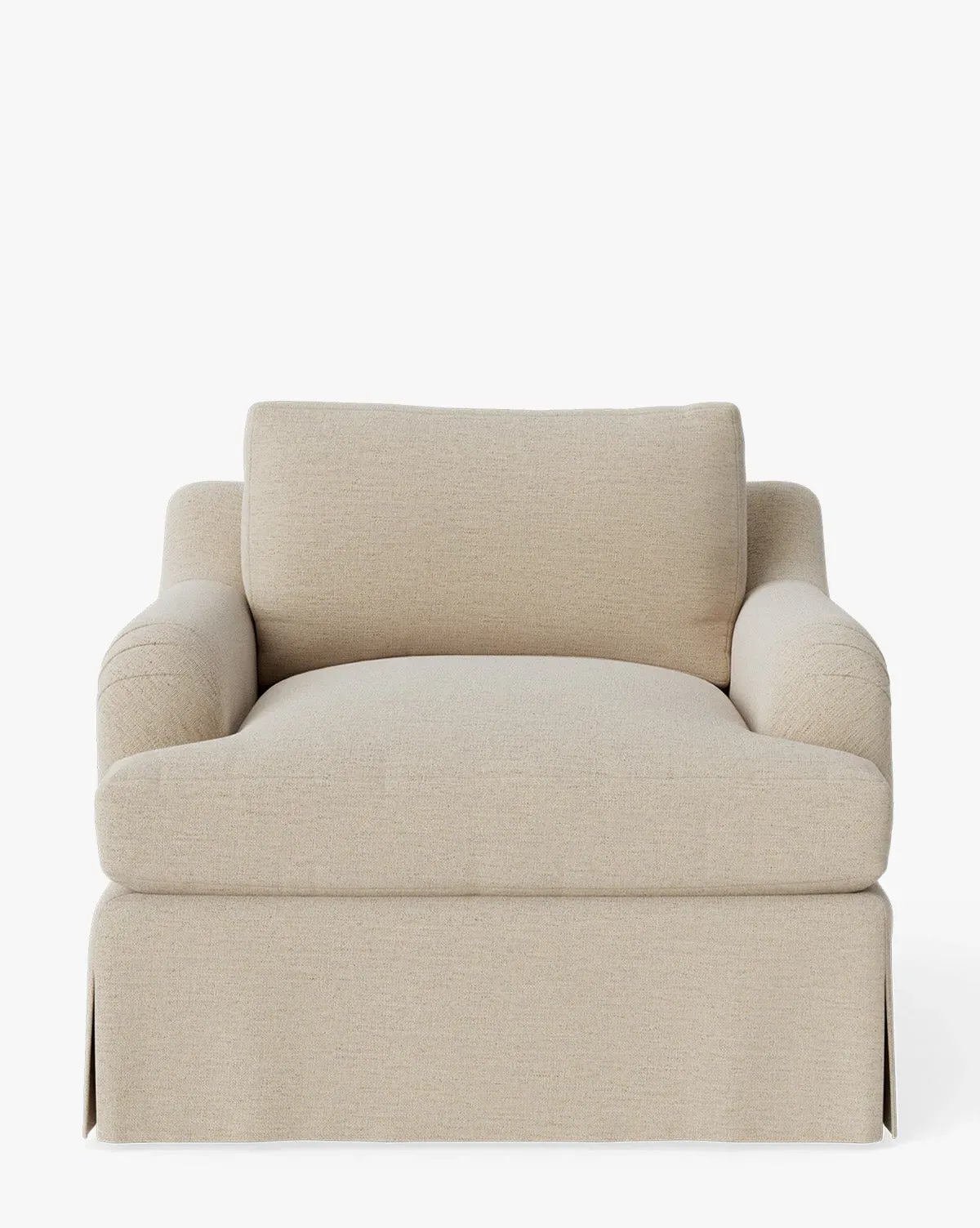 Lucille Skirted English Roll Arm Lounge Chair - Sand, Crypton product