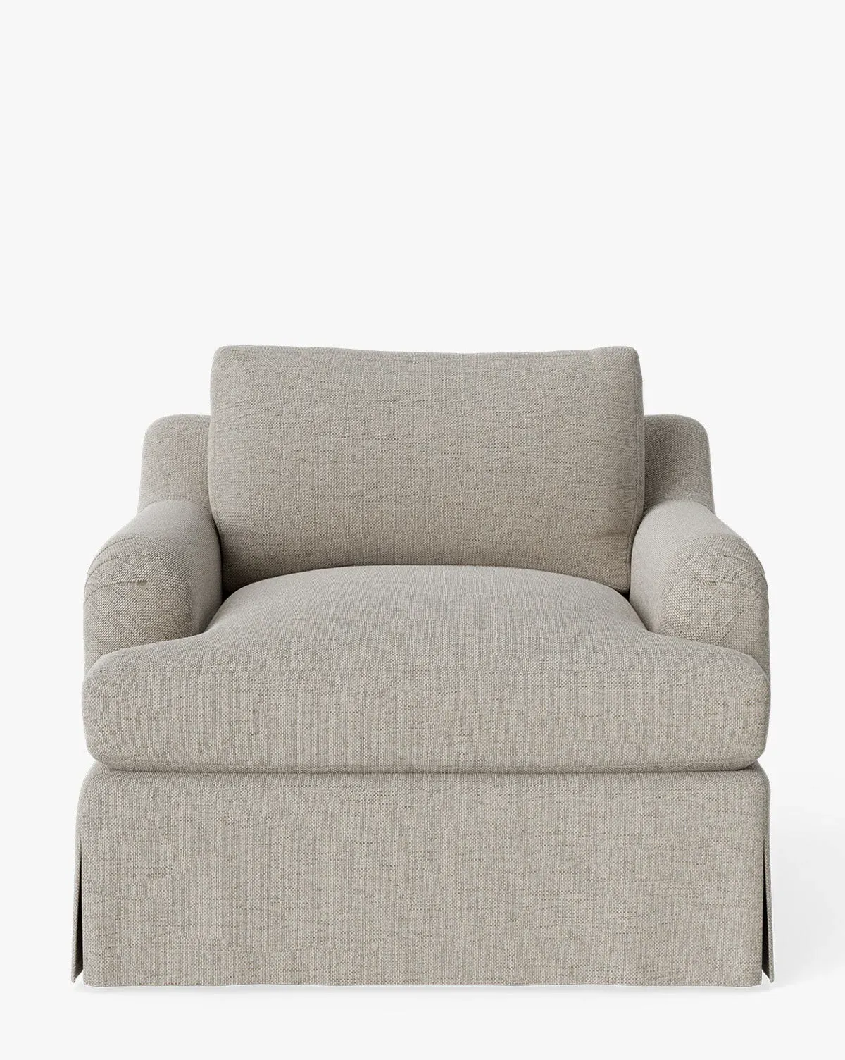 Lucille Skirted English Roll Arm Lounge Chair - Twine, Crypton product