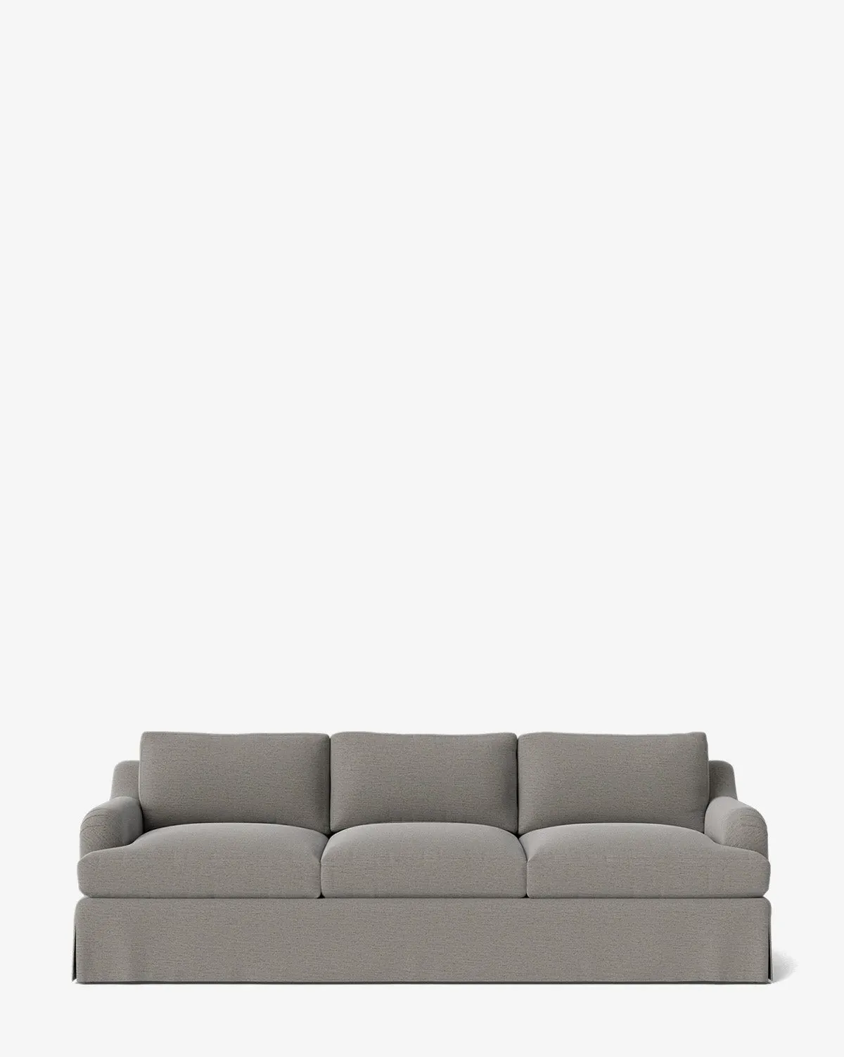 Lucille Skirted English Roll Arm Sofa - Blanc, Crypton product