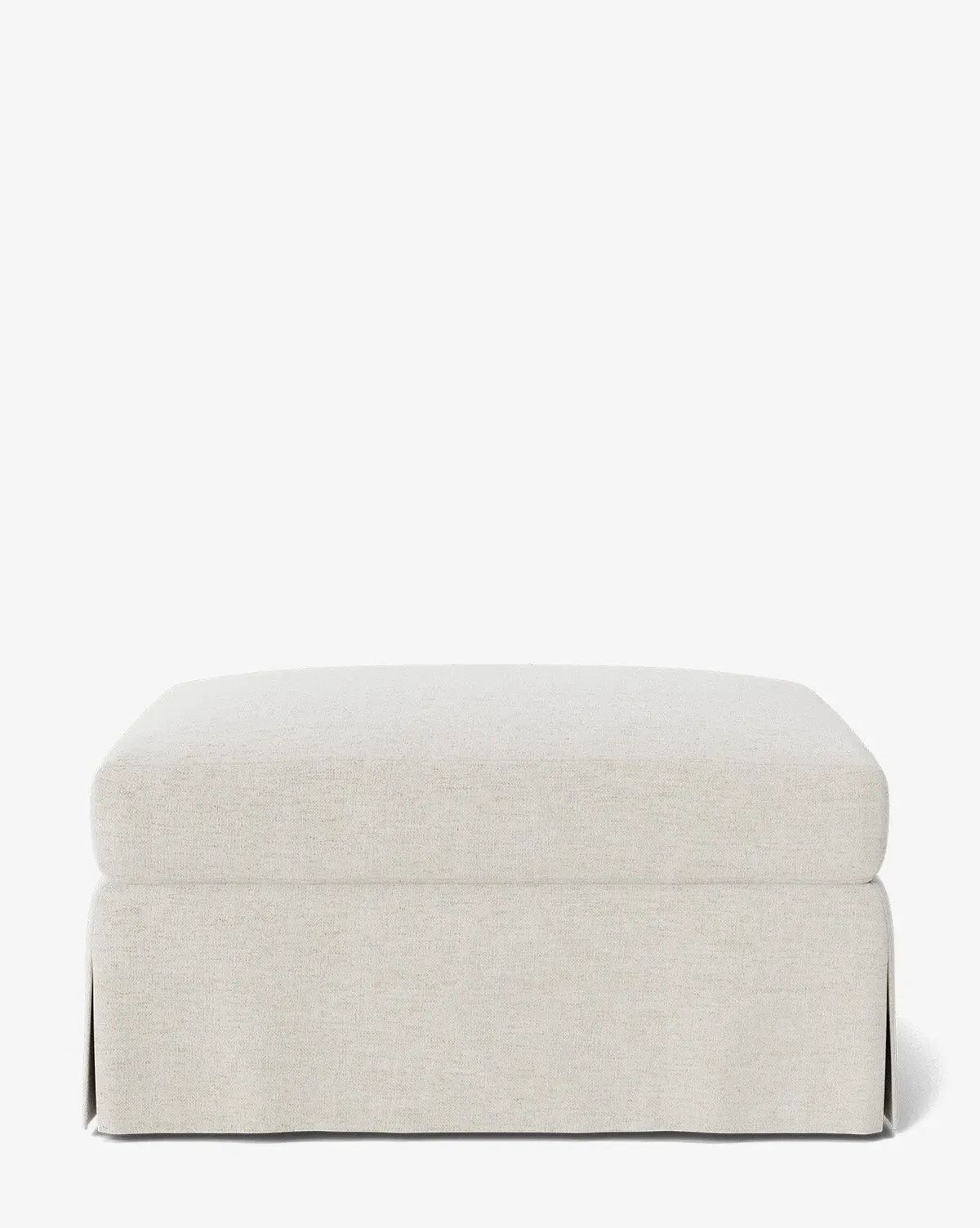 Lucille Skirted Ottoman - Alabaster, Crypton product