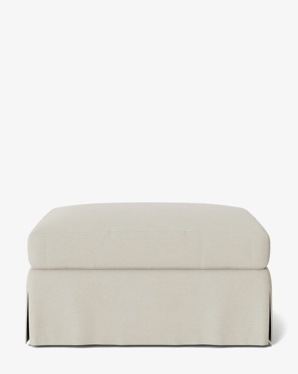Lucille Skirted Ottoman - Egret Perennials product