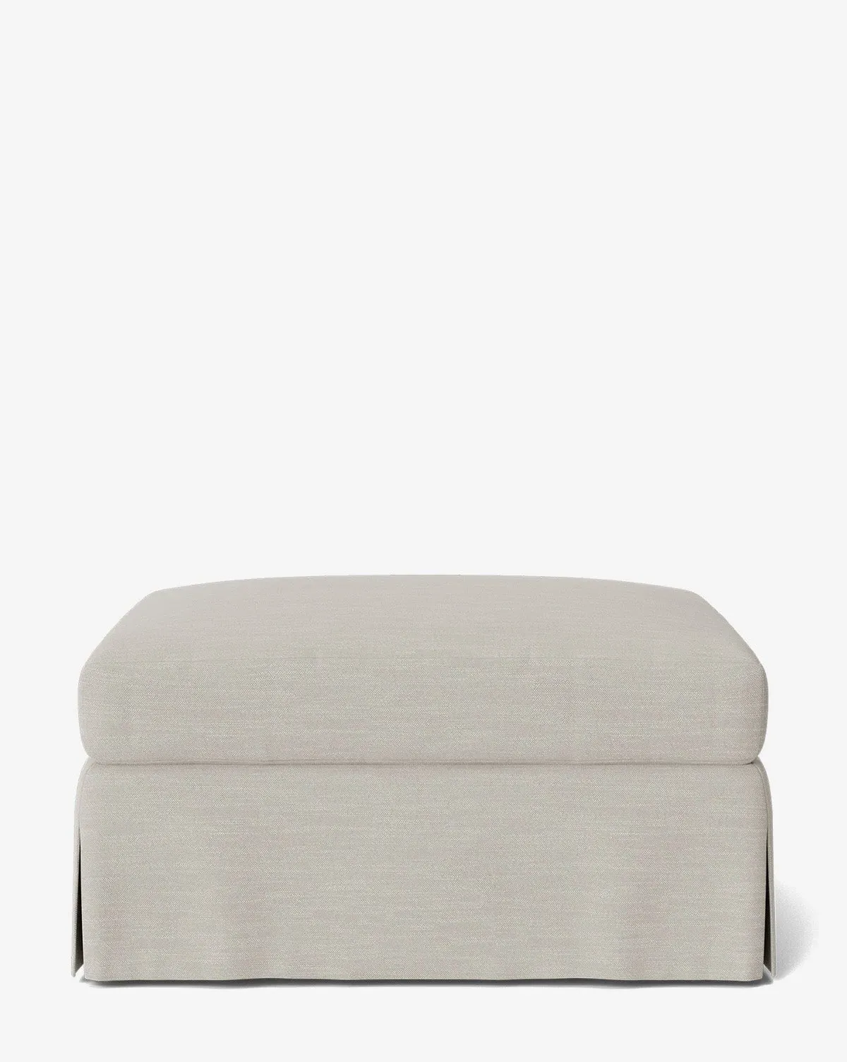 Lucille Skirted Ottoman - White Sands product