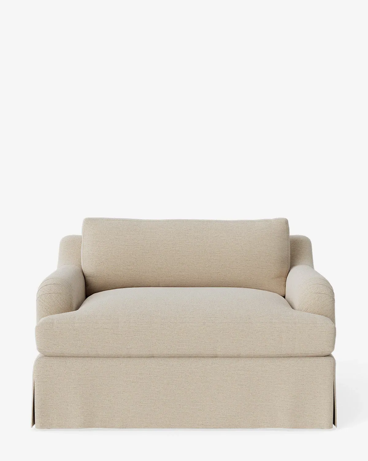 Lucille Skirted Roll Arm Chair and a Half - Sand, Crypton product