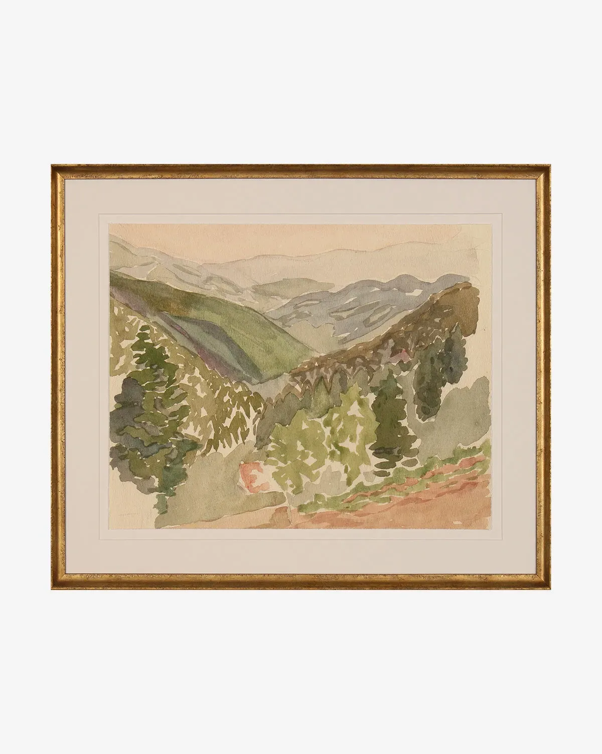Lush Hillside Framed Giclee Print - Gold product