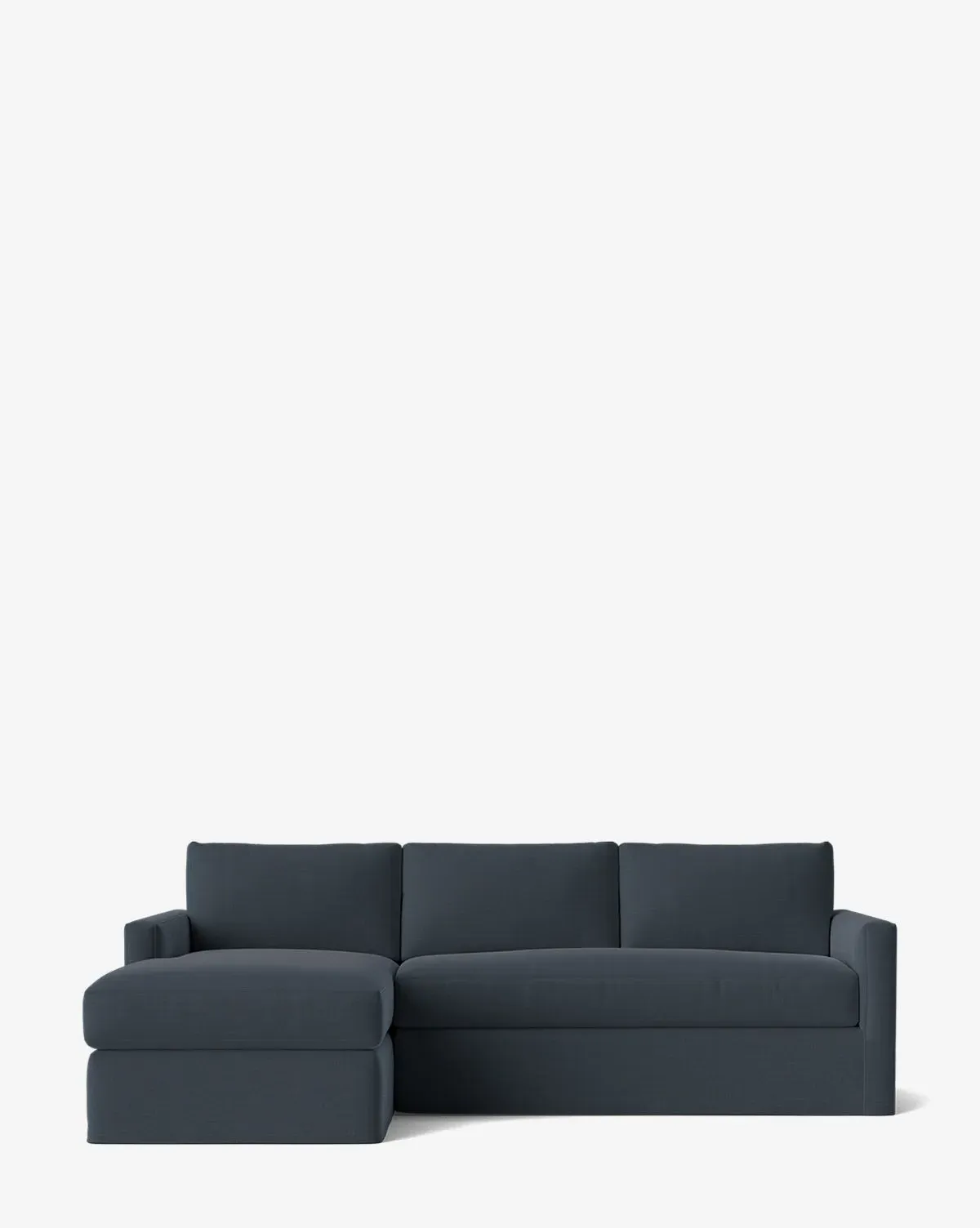 Macy Slipcover Chaise Sectional Right Chaise - Ink Linen product