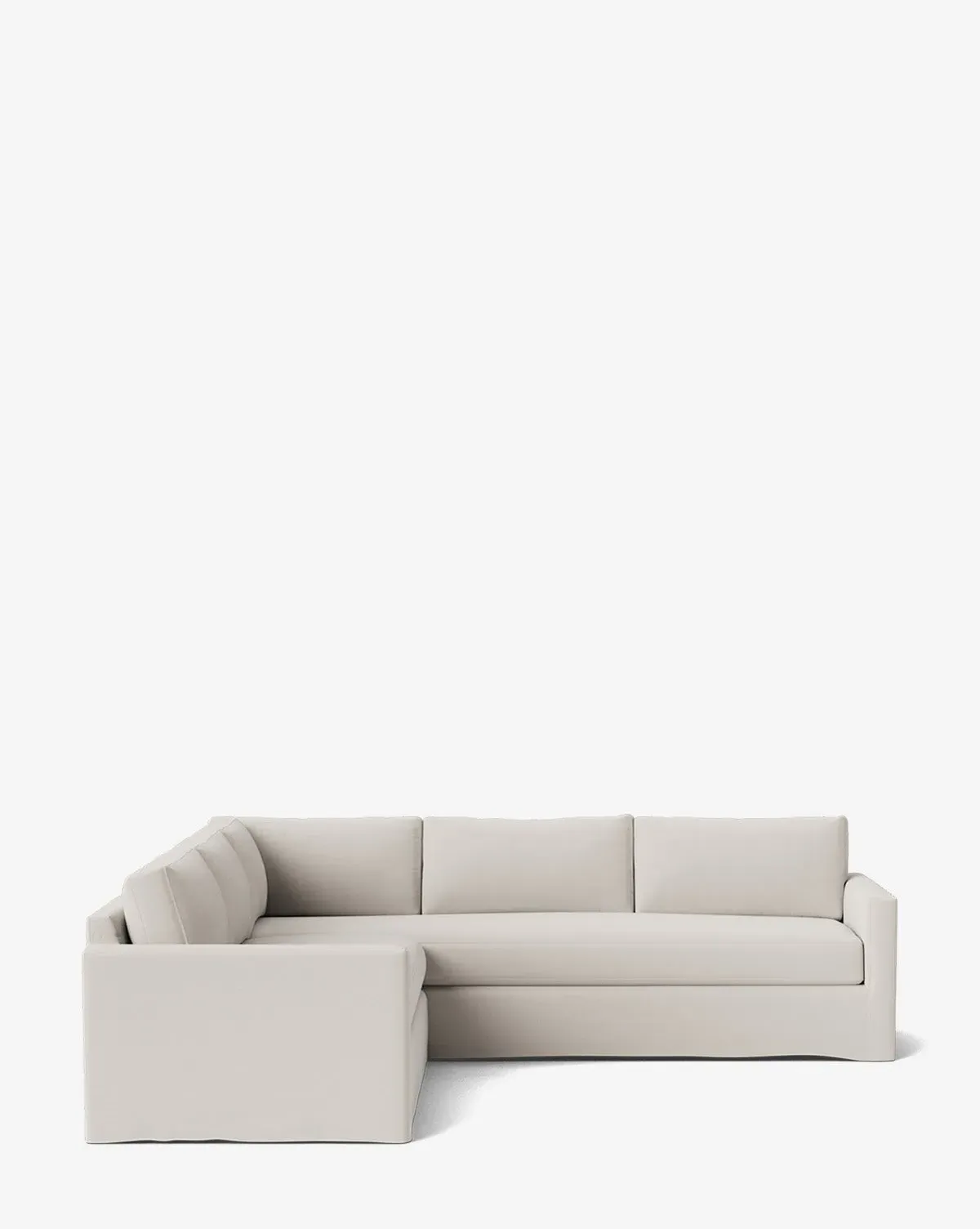 Macy Slipcover L-Shaped Sectional - Blanc Crypton product