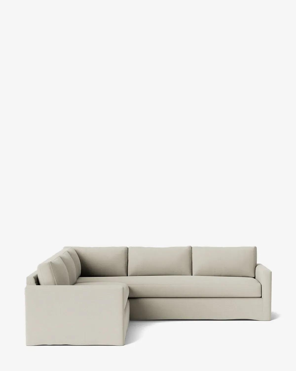 Macy Slipcover L-Shaped Sectional - Egret, Perennials product