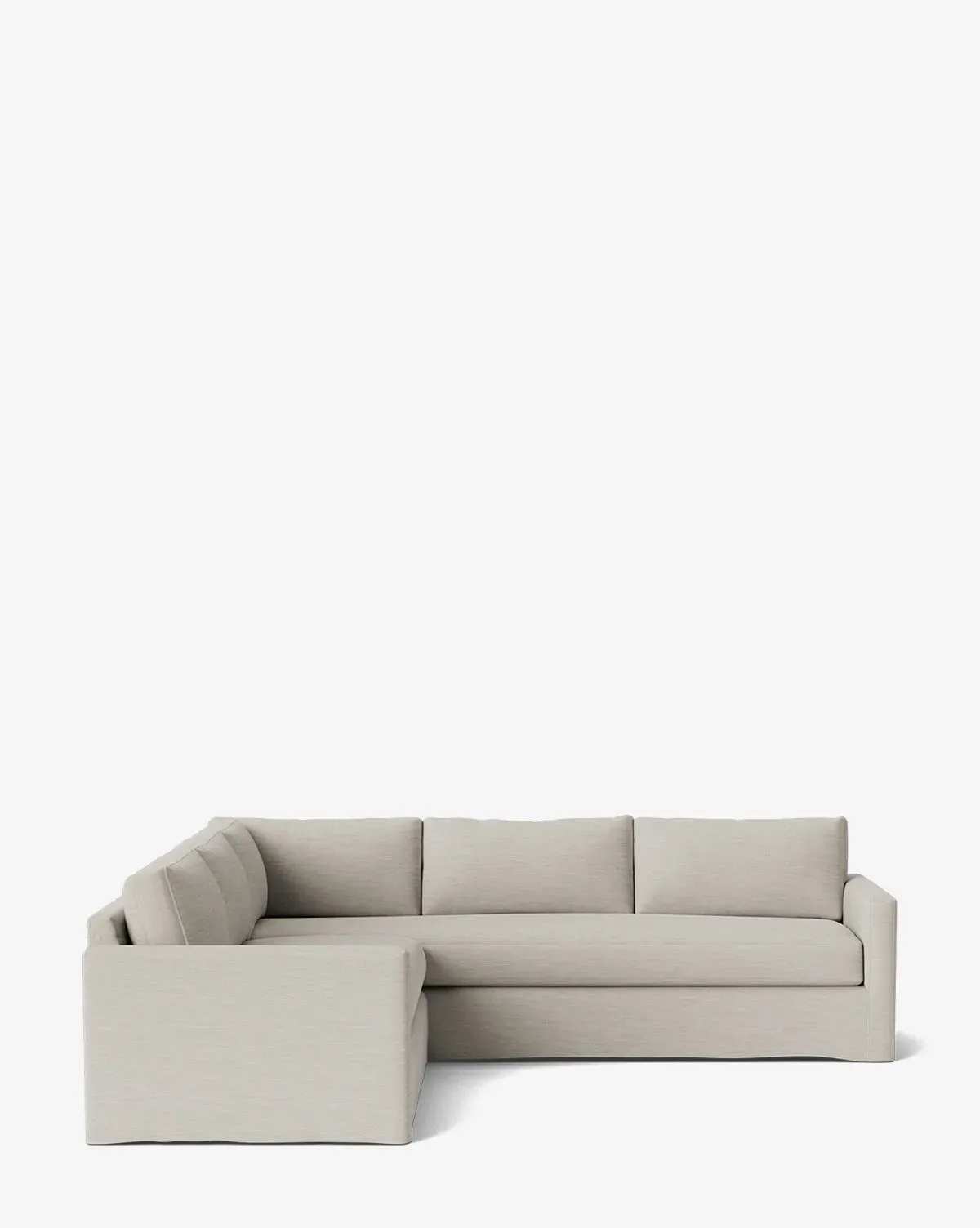 Macy Slipcover L-Shaped Sectional Sofa - White product