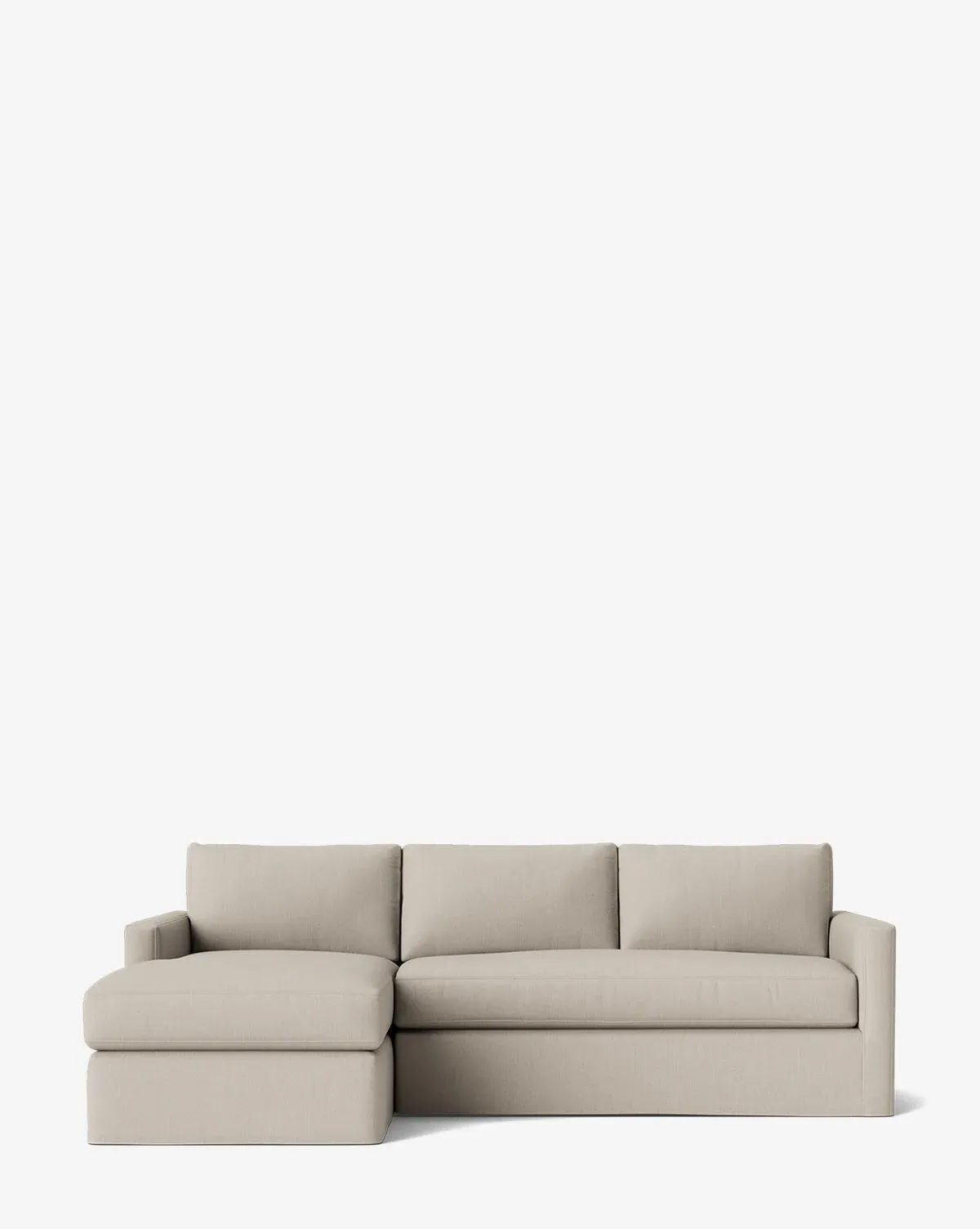 Macy Slipcover Right Chaise Sectional - Belgian Linen product