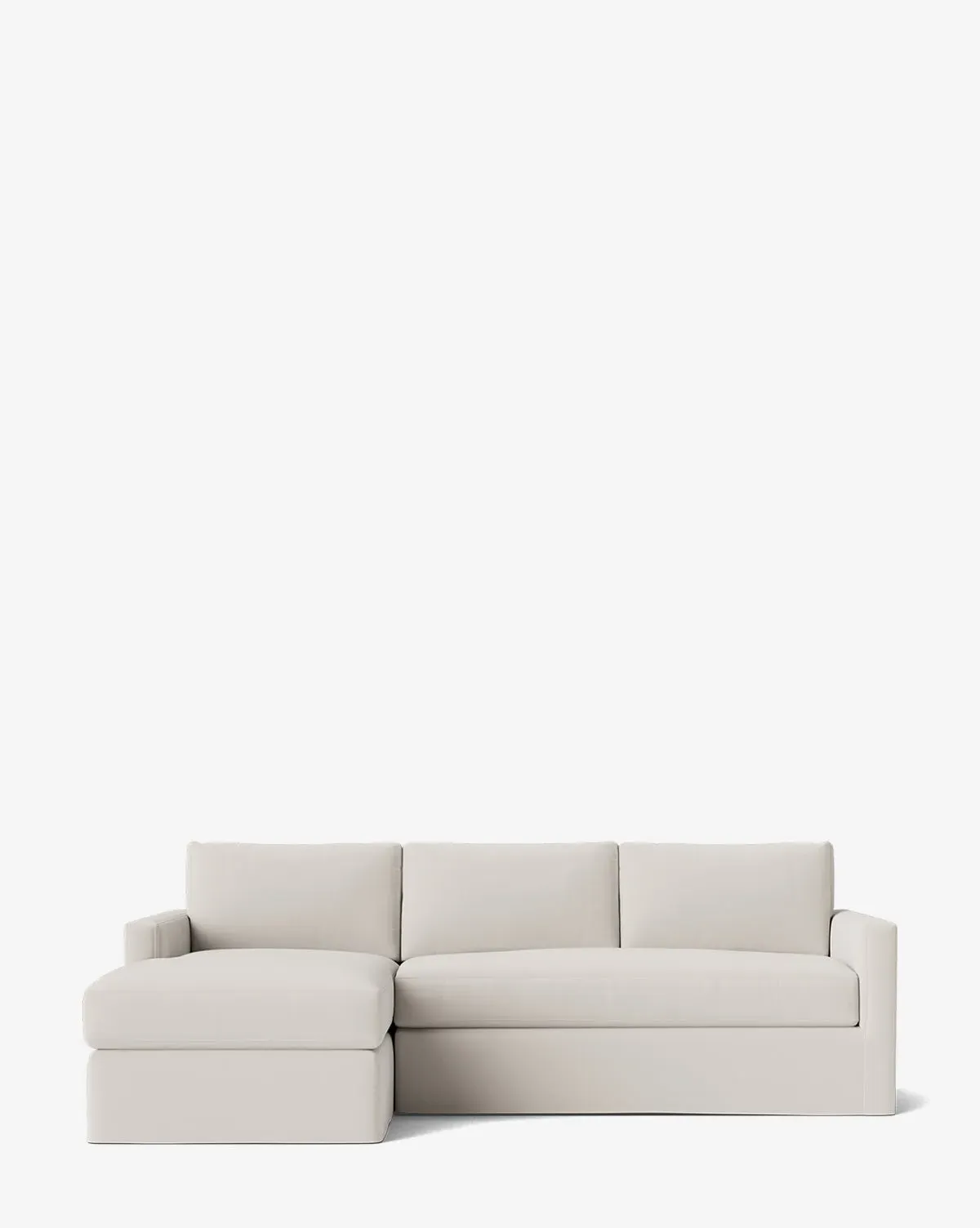 Macy Slipcover Right Chaise Sectional - Blanc, Crypton product