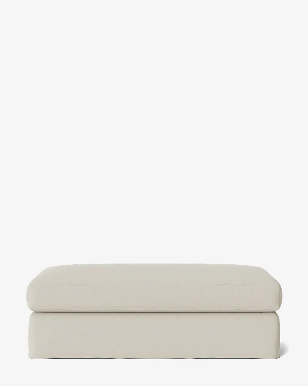 Macy Slipcover Small Ottoman - Egret, Perennials product