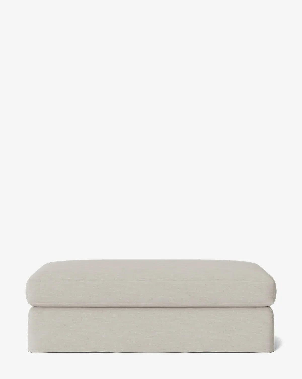 Macy Slipcover Small Ottoman - White Sands Perennials product