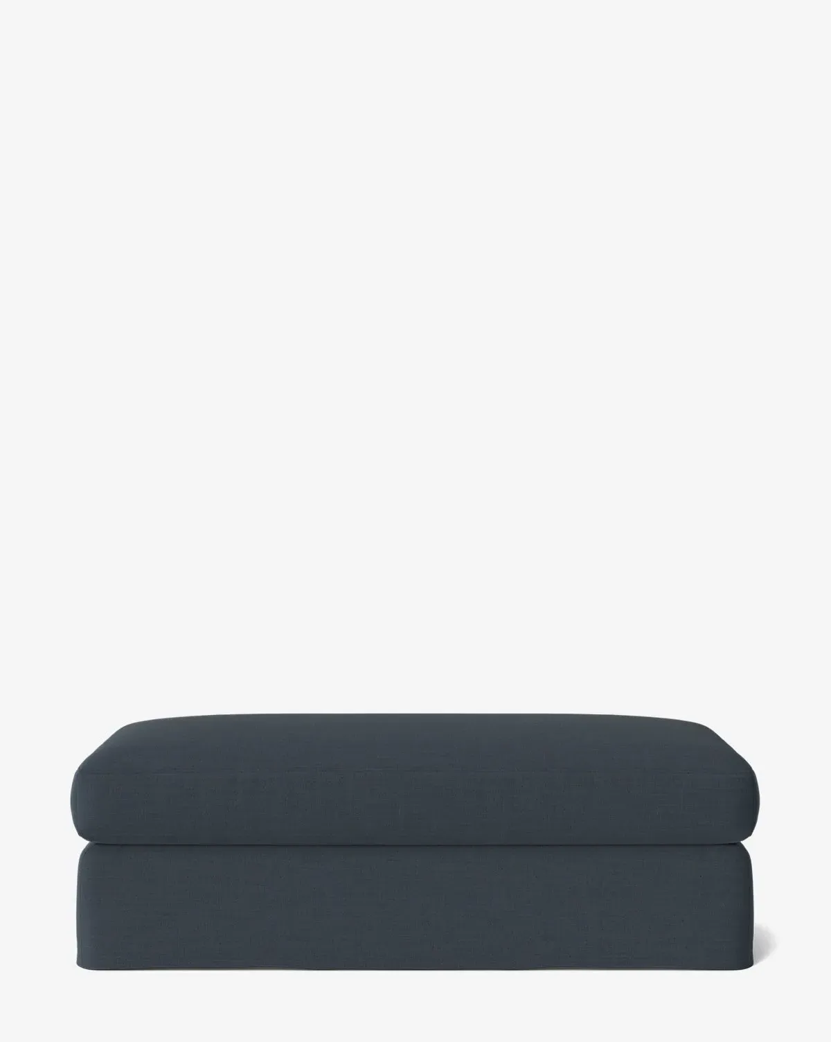 Macy Small Ottoman - Ink, Linen product