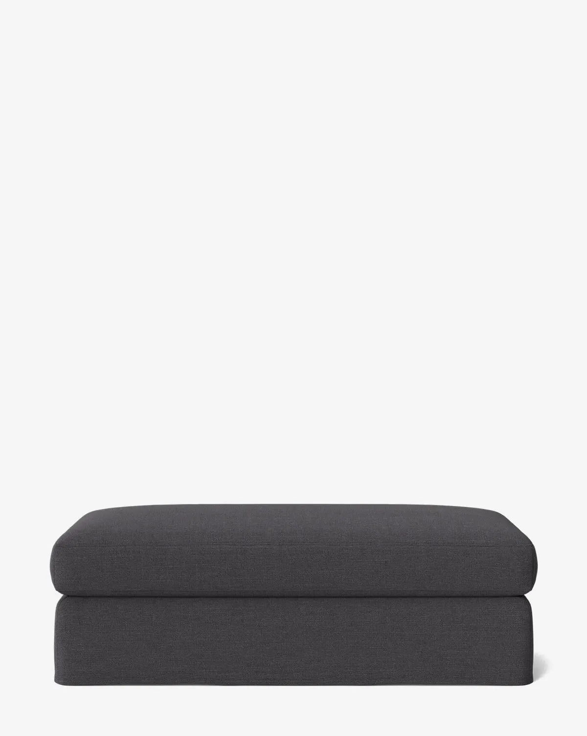 Macy Small Slipcover Ottoman - Slate, Crypton product