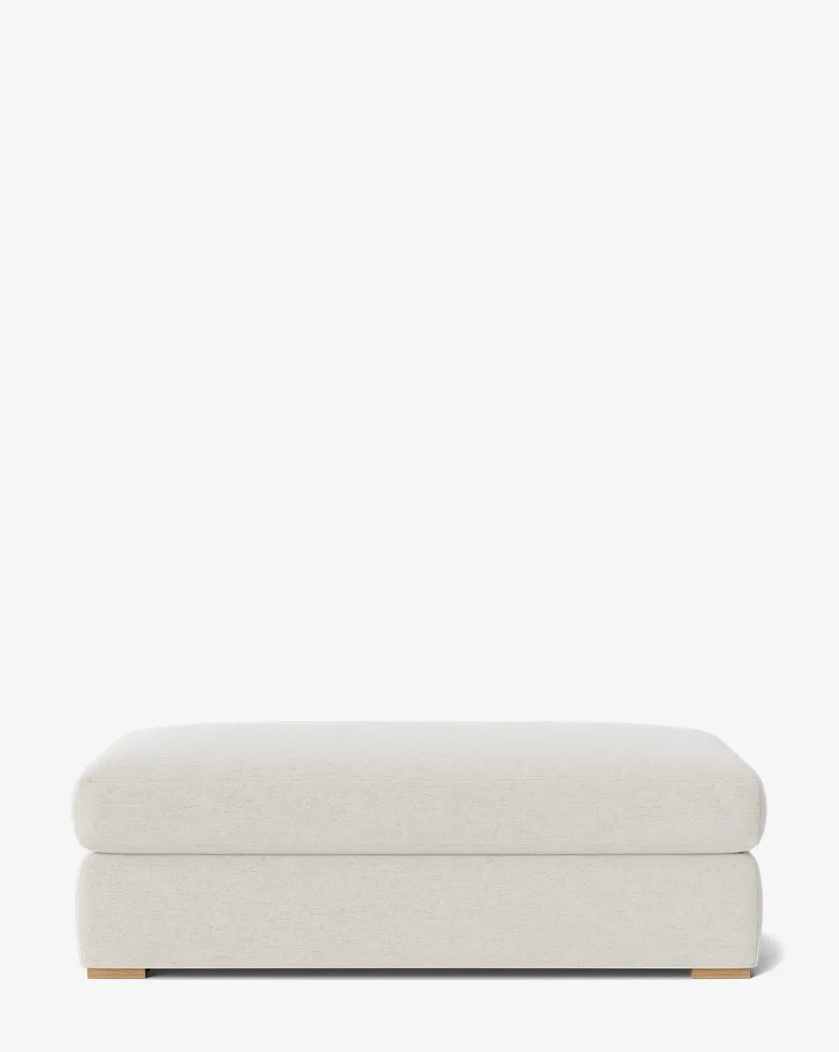 Macy Small Upholstered Ottoman - Alabaster, Crypton product