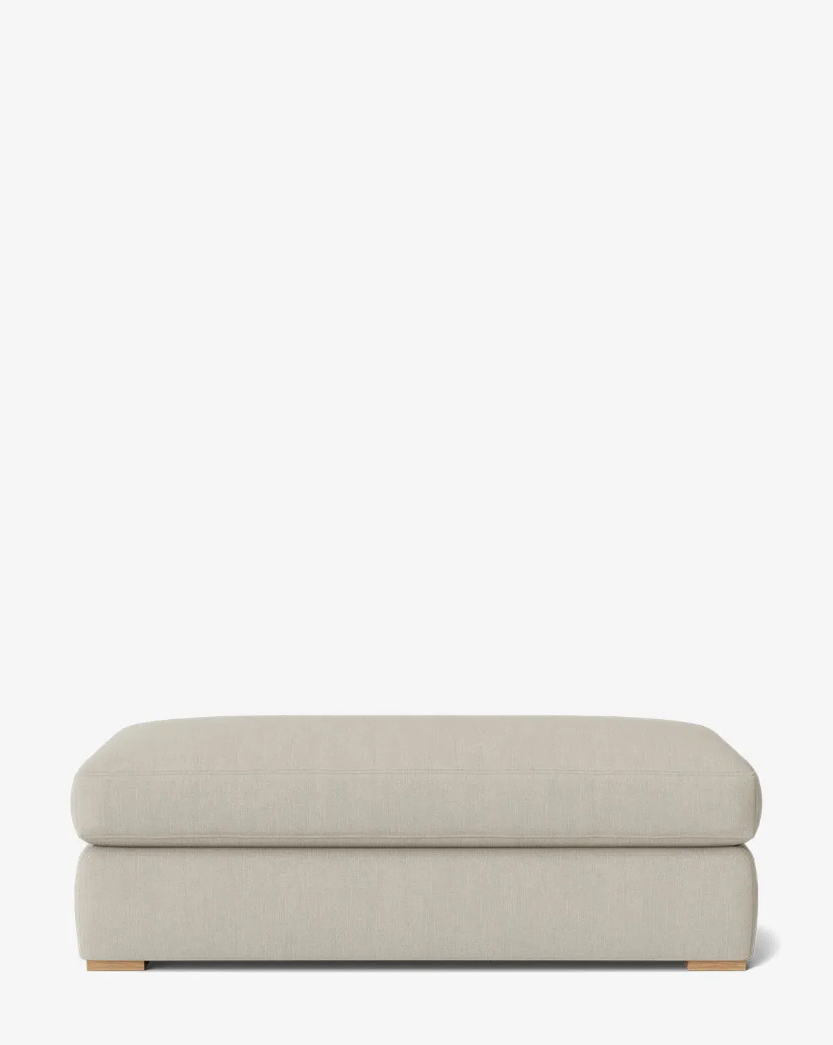 Macy Small Upholstered Ottoman - Basalt, Belgian Linen product