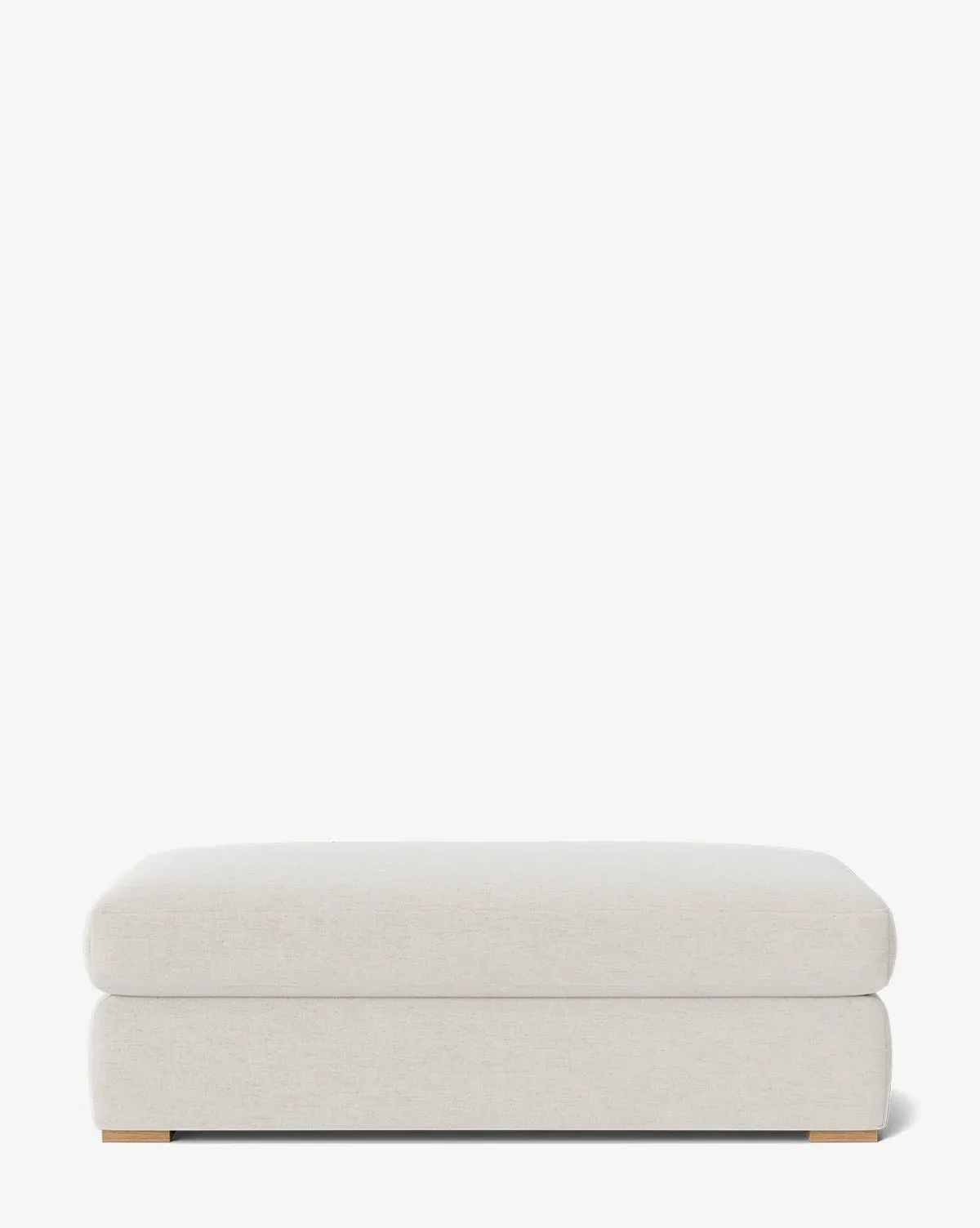 Macy Small Upholstered Ottoman - Driftwood Leather product