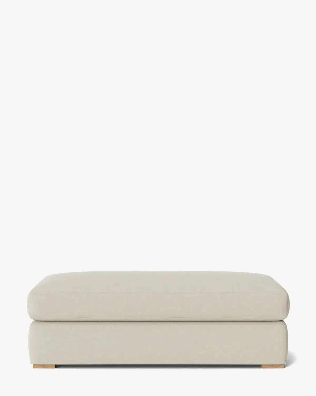 Macy Small Upholstered Ottoman - Egret, Perennials product