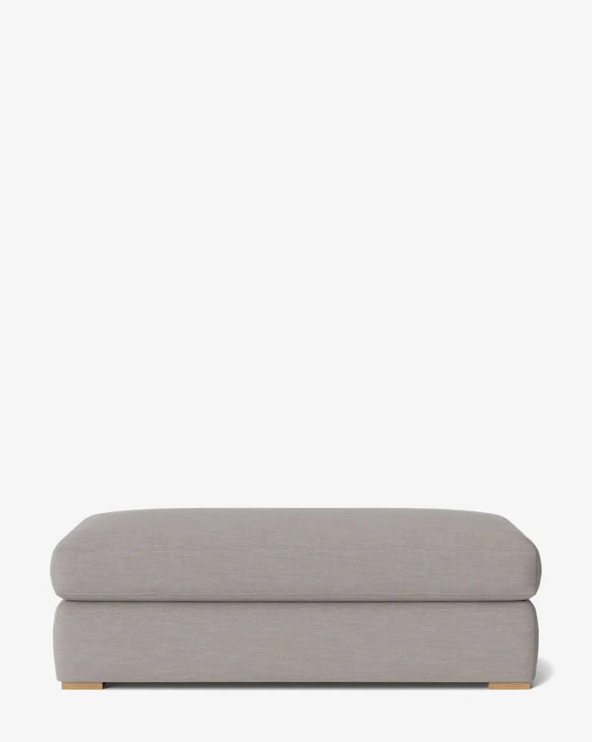 Macy Small Upholstered Ottoman - Perennials Nickel product