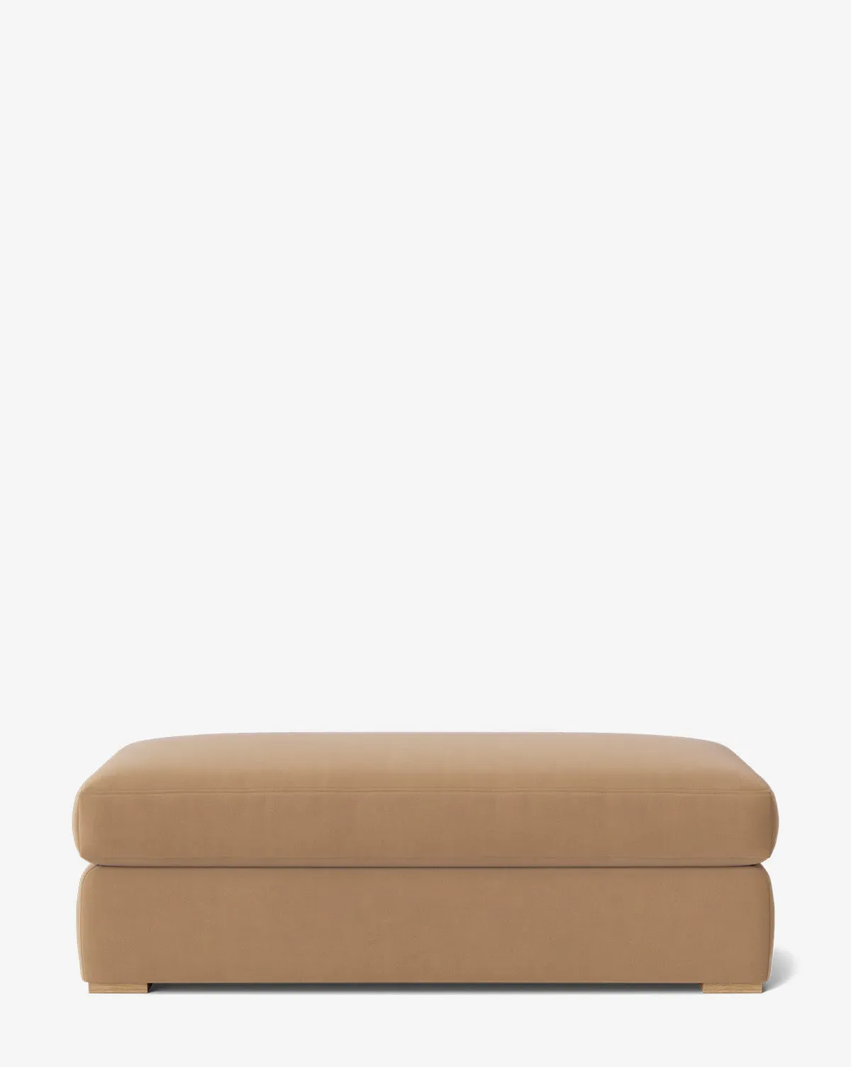 Macy Small Upholstered Ottoman - Toffee, Velvet product
