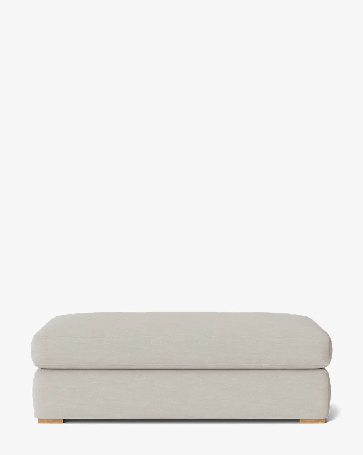 Macy Small Upholstered Ottoman - White Sands, Perennials product