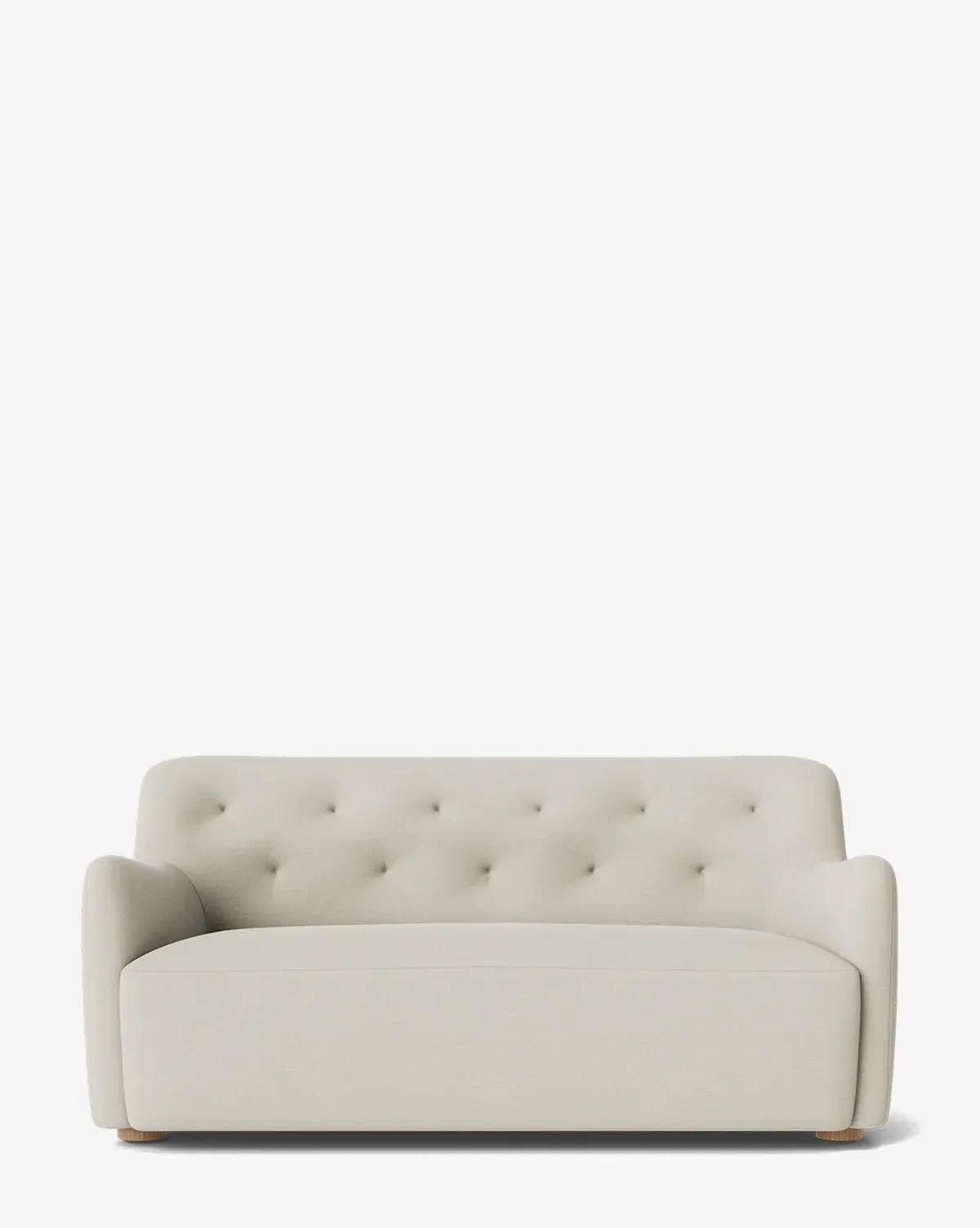 Magda 65.25" Settee with Tufting - Egret, Perennials Fabric product