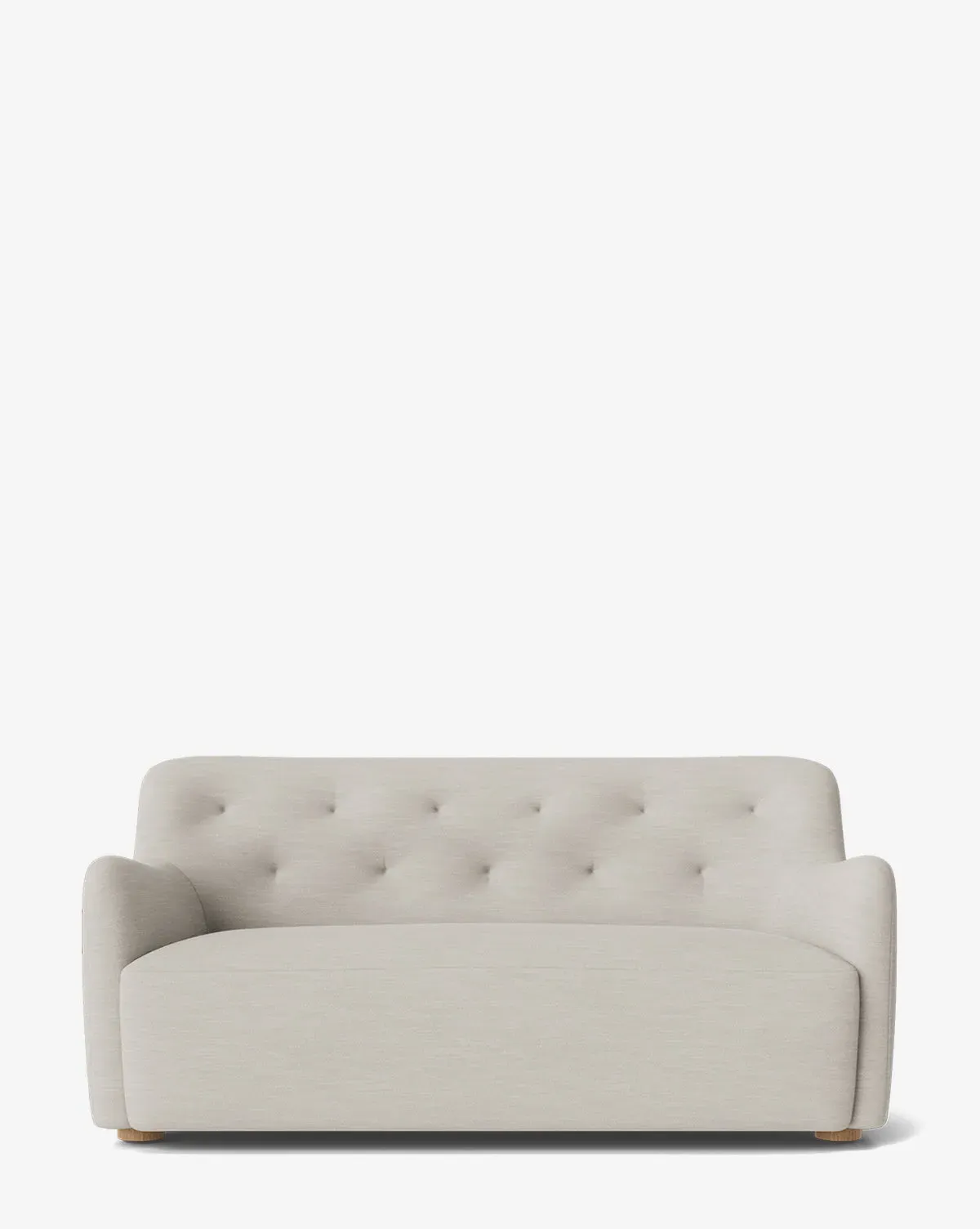Magda 65.25" Settee with Tufting - White Oak, Perennials Fabric product