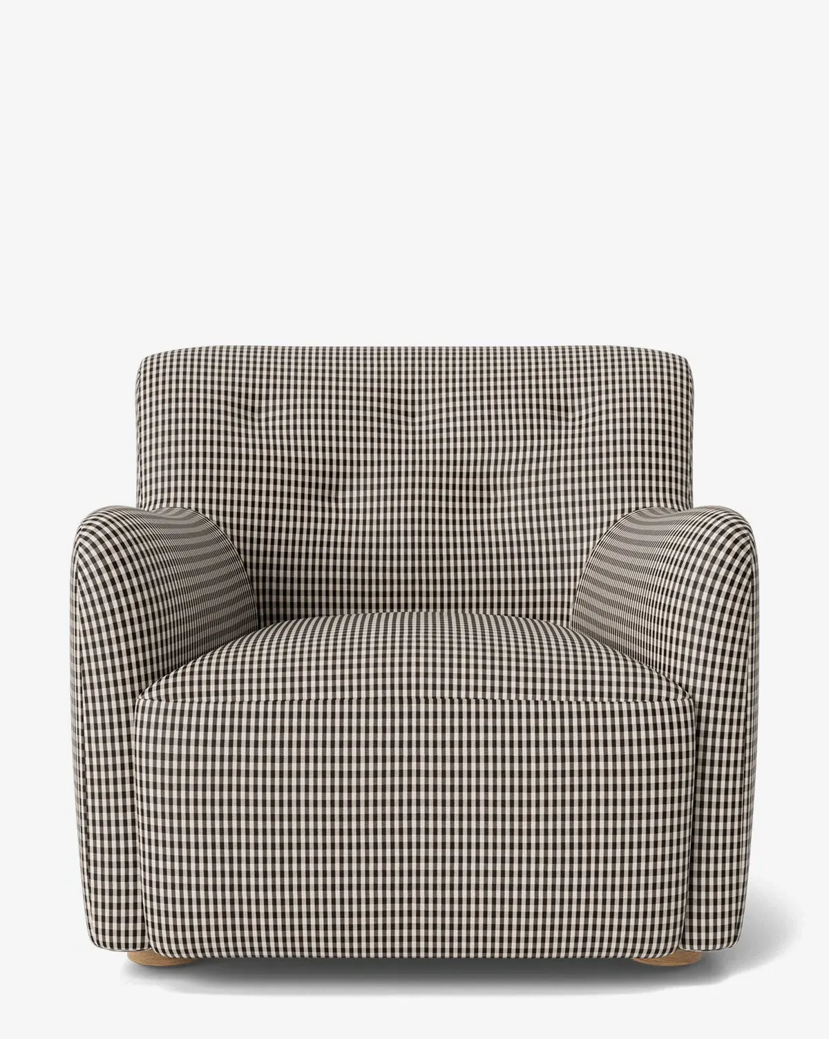 Magda Lounge Chair - Dark Brown Gingham, White Oak product