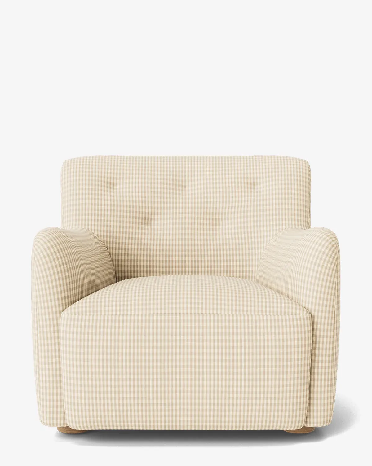 Magda Lounge Chair - Tan Gingham, White Oak product