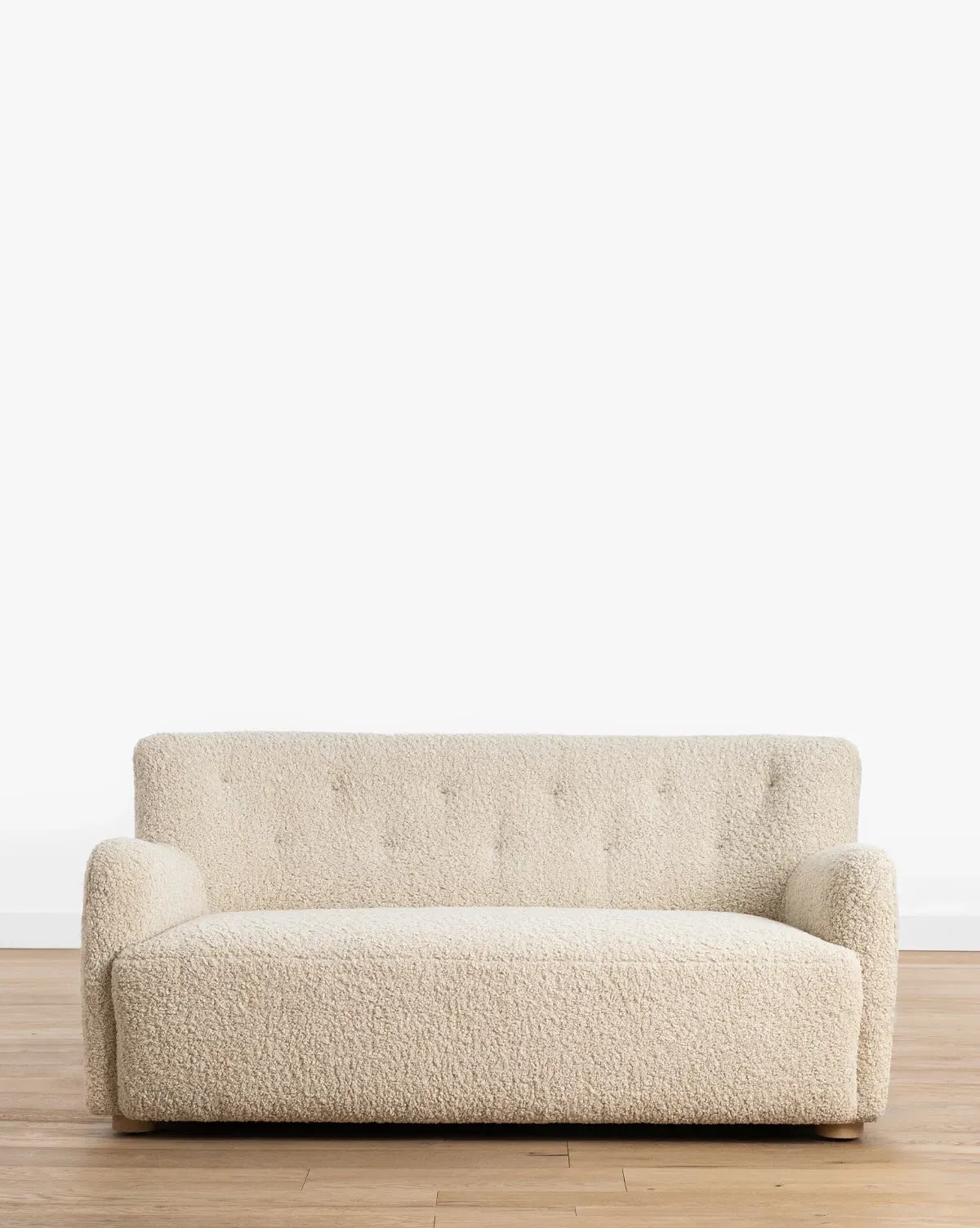 Magda Settee with Tufting - Beige, Boucle product