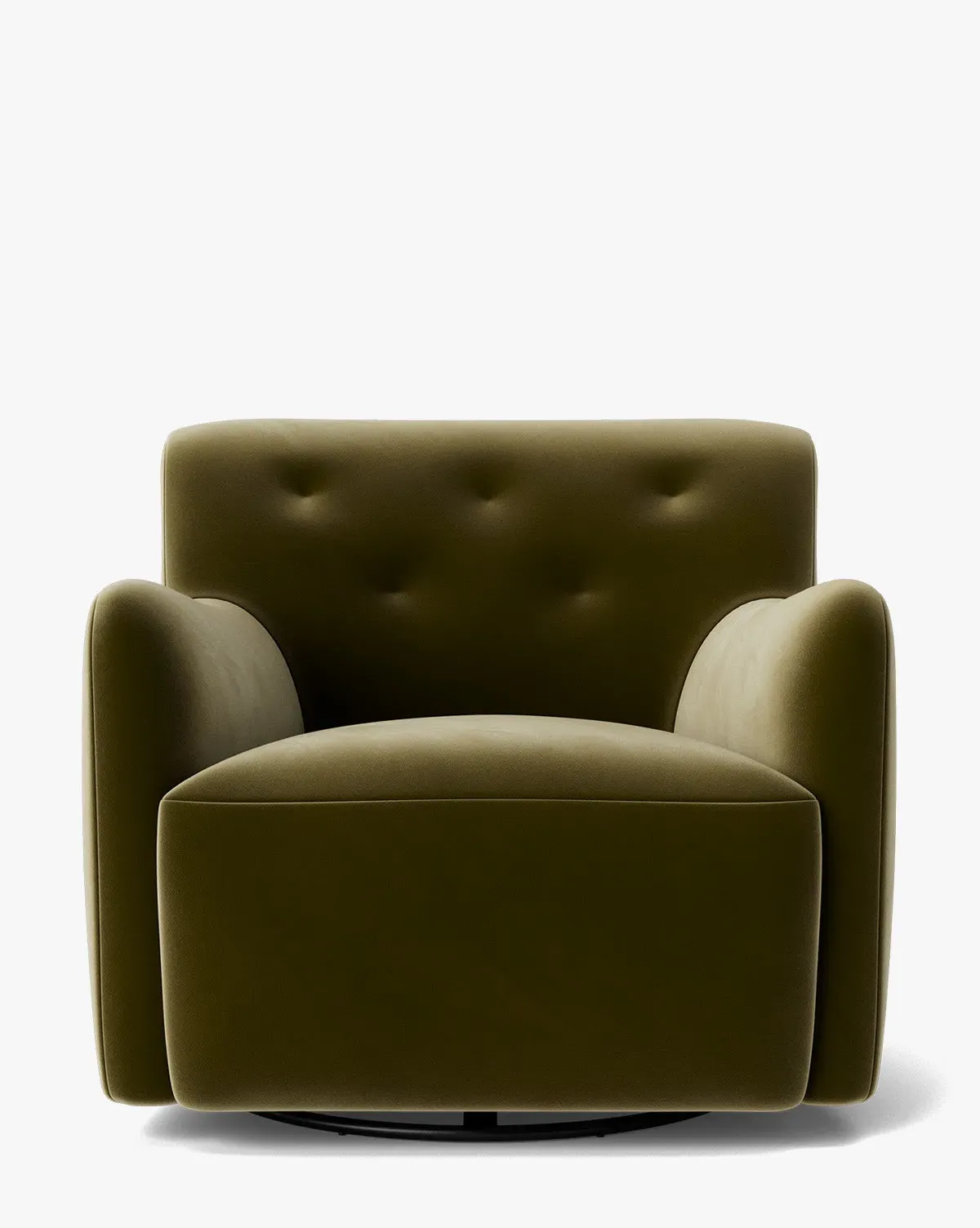 Magda Swivel Lounge Chair - Olive, Velvet product