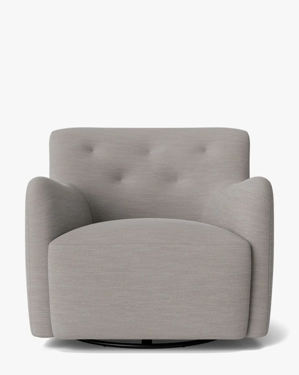 Magda Swivel Lounge Chair - Perennials Fabric, Nickel product