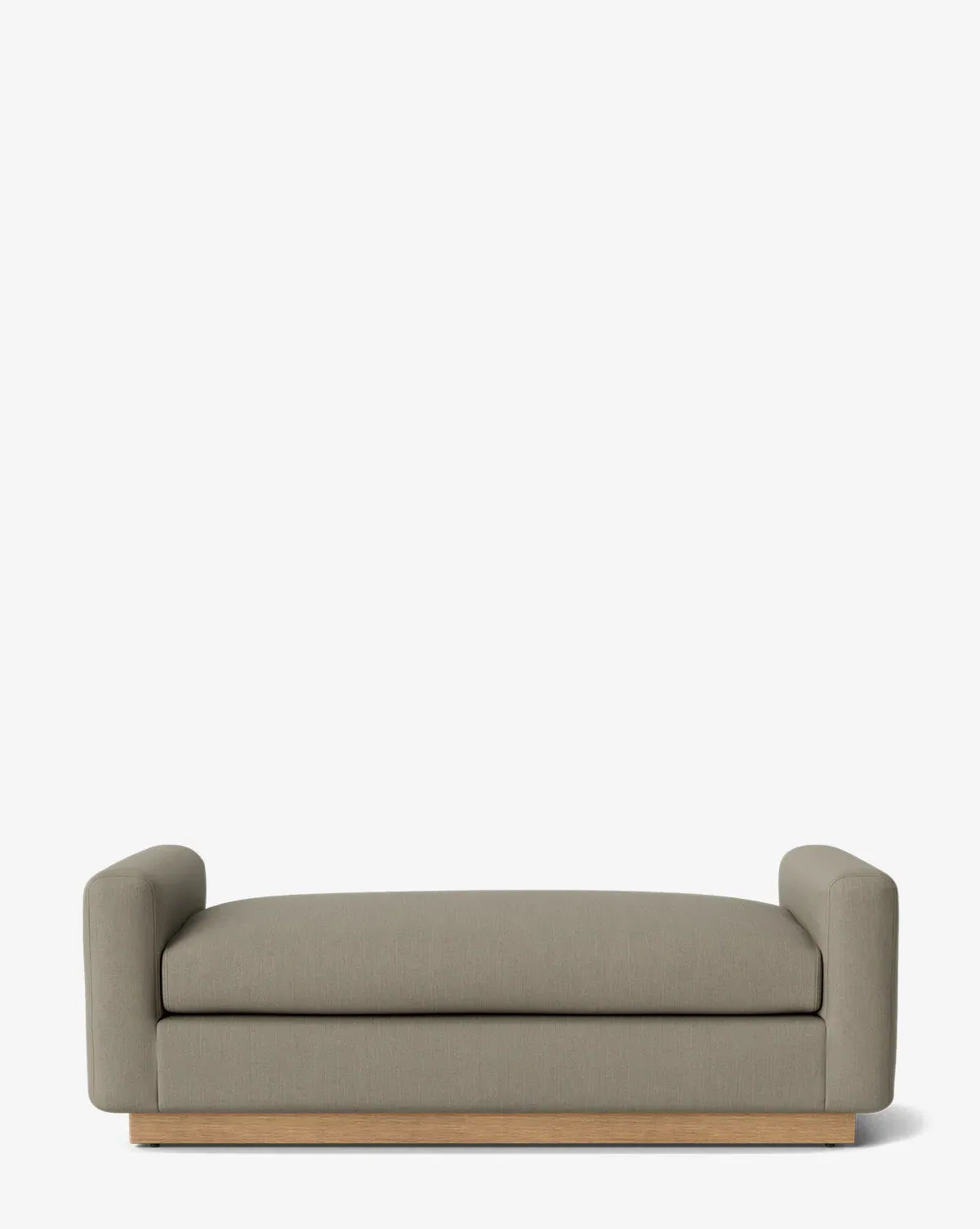 Mansfield Upholstered Bench - Cement, Belgian Linen product